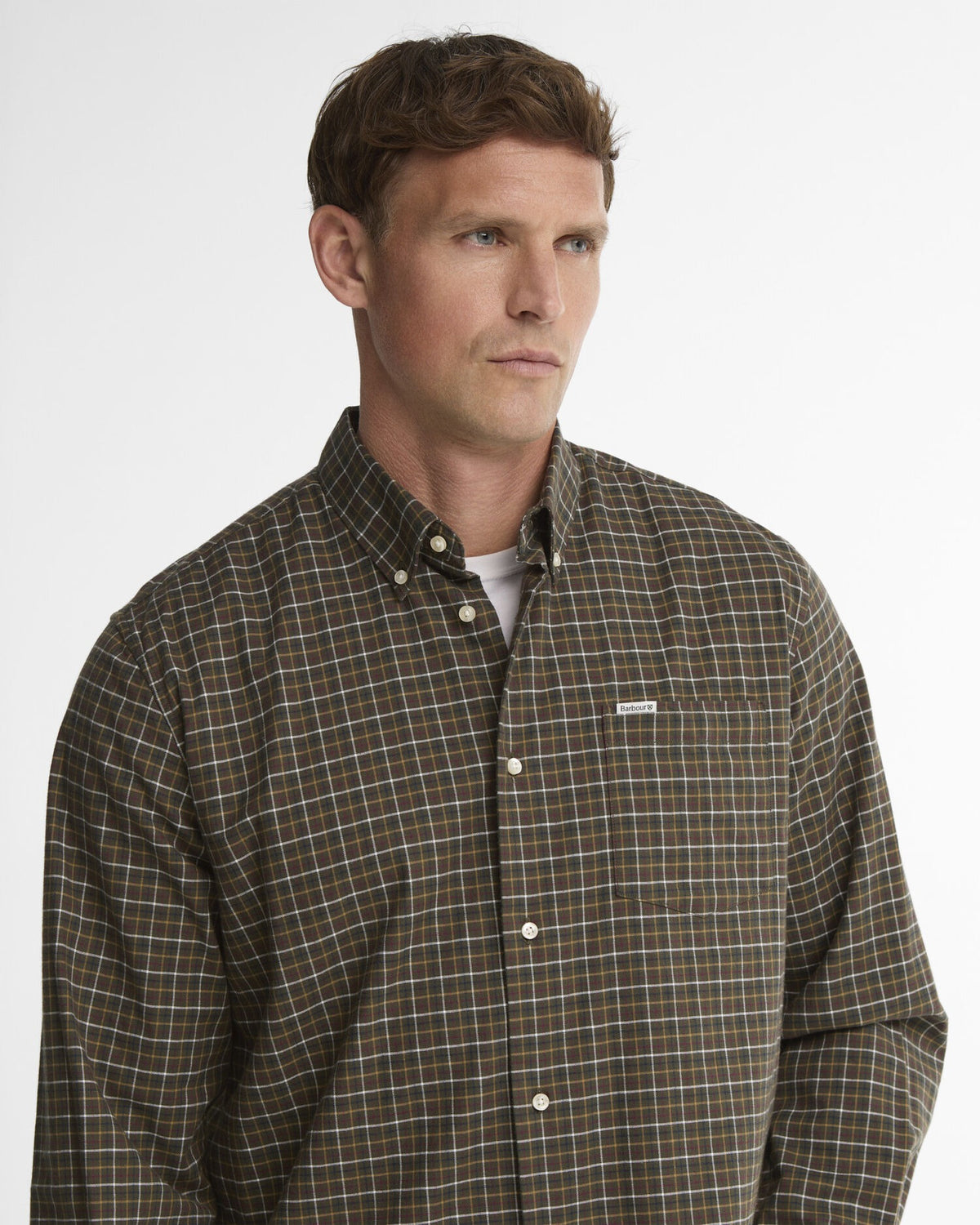 Alderwood Tattersall Long-Sleeved Shirt - Olive