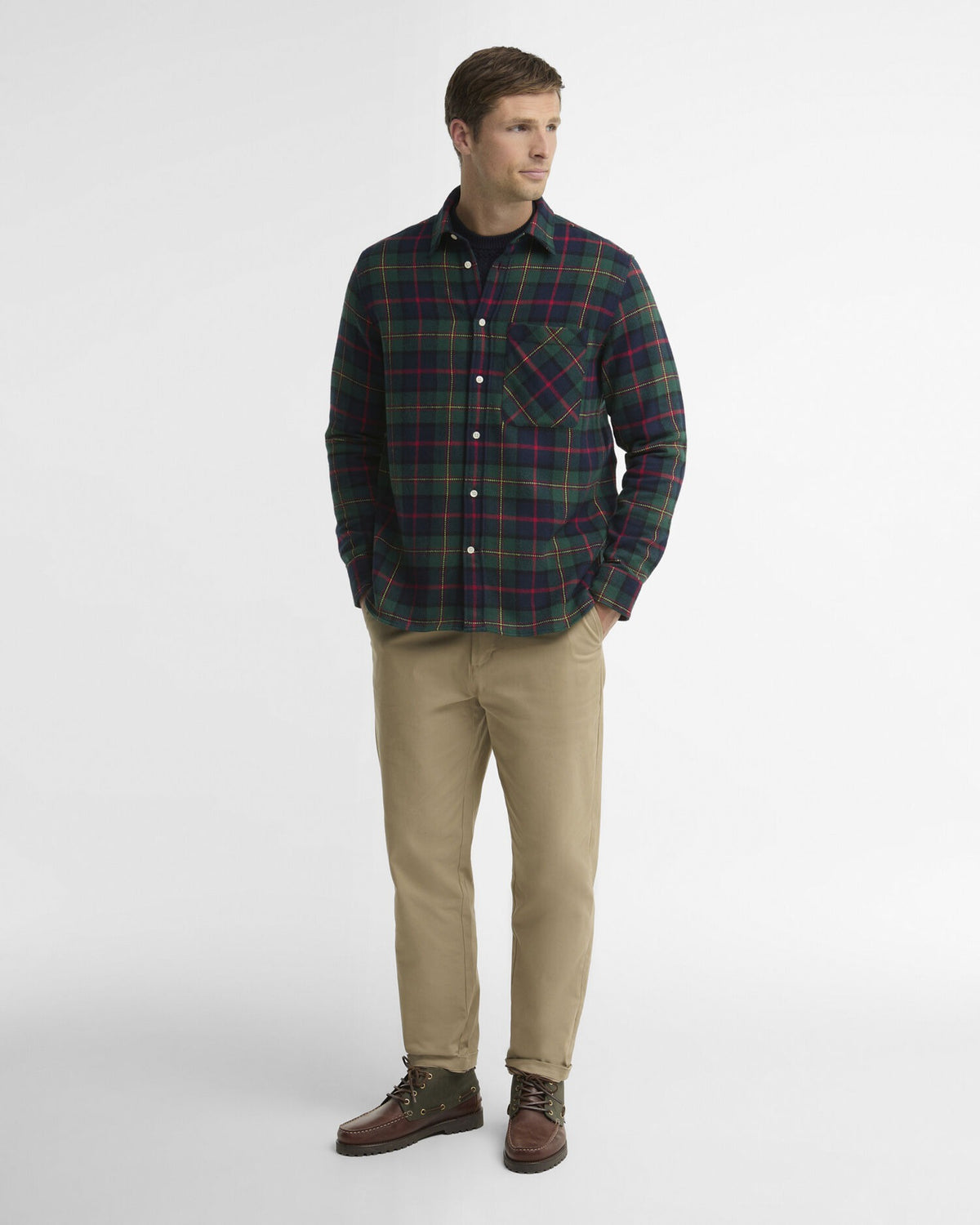 Darnick Authentic-Fit Long-Sleeved Shirt - Navy