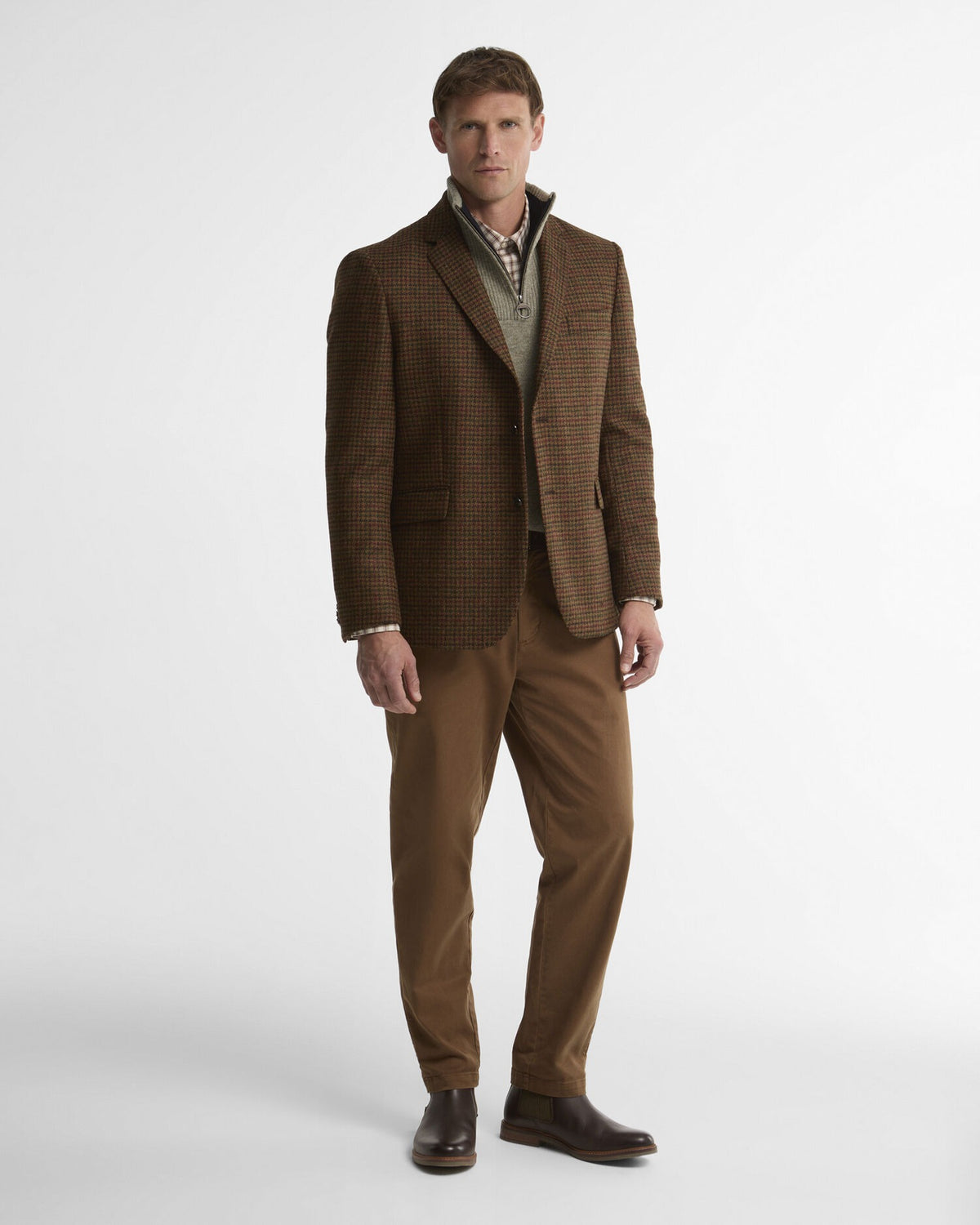 Tindle Moons Houndstooth Blazer - Brown