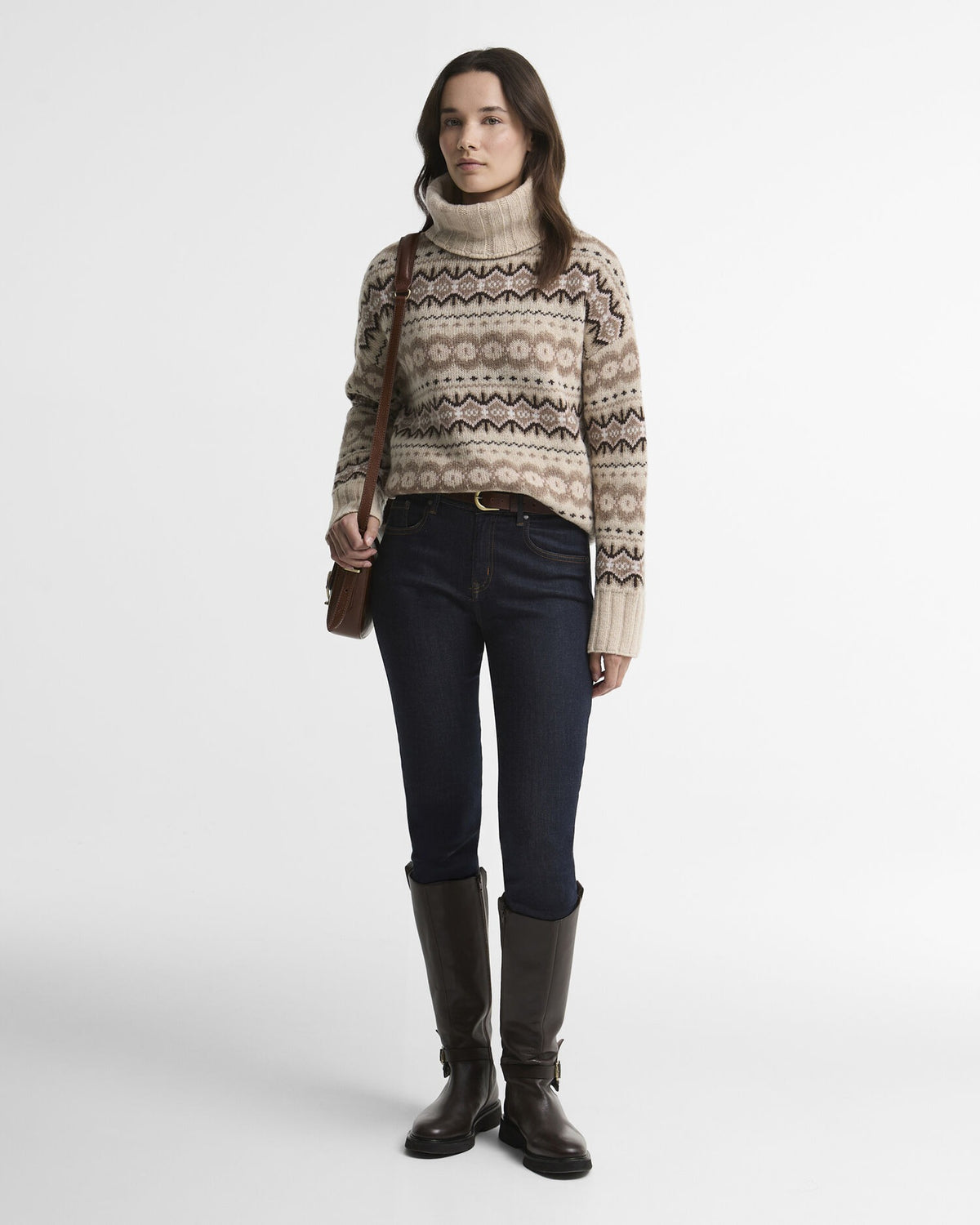 Helen Fair isle Roll-Neck Jumper Birch Multi