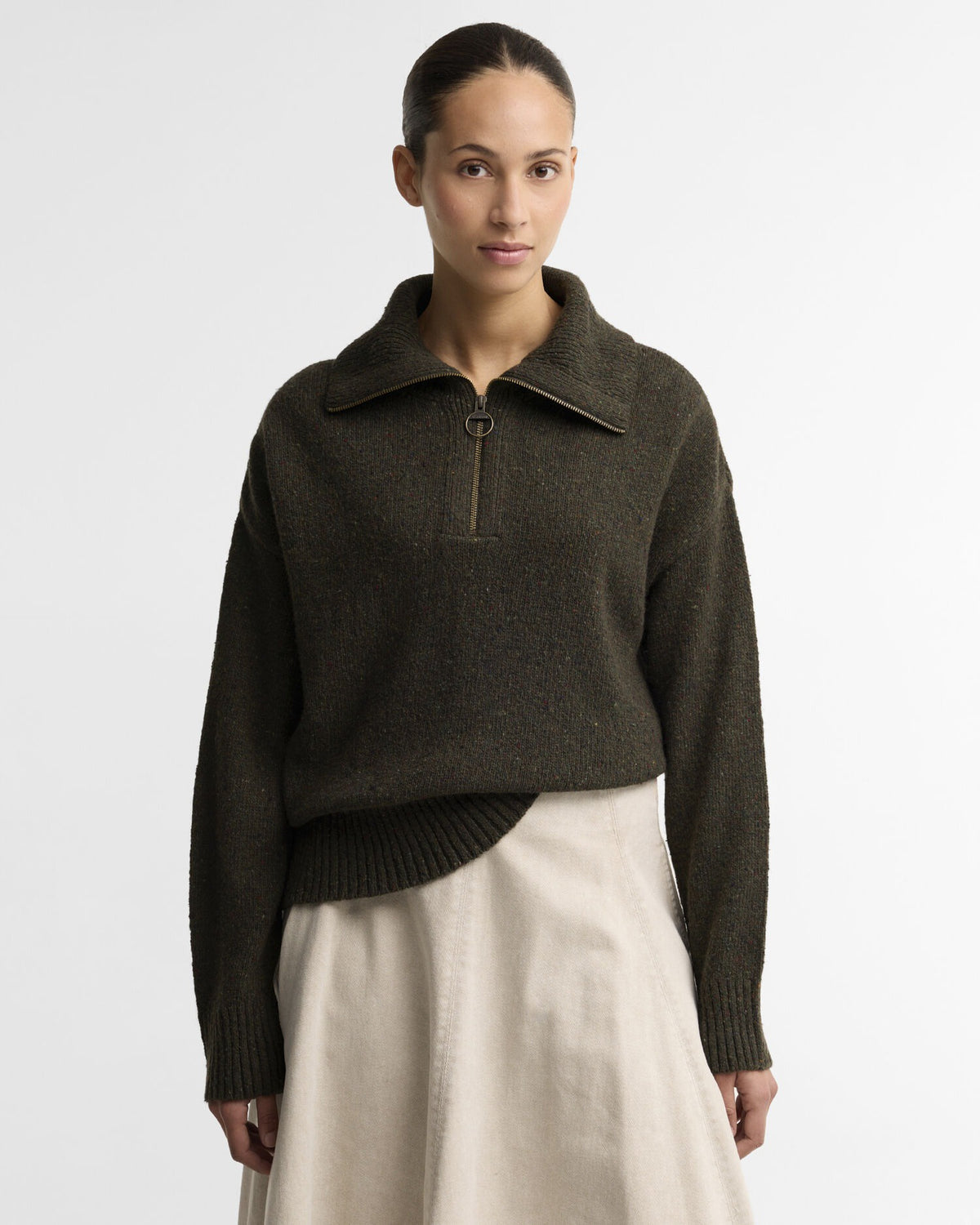 Lavensdale Quarter-Zip Jumper - Olive