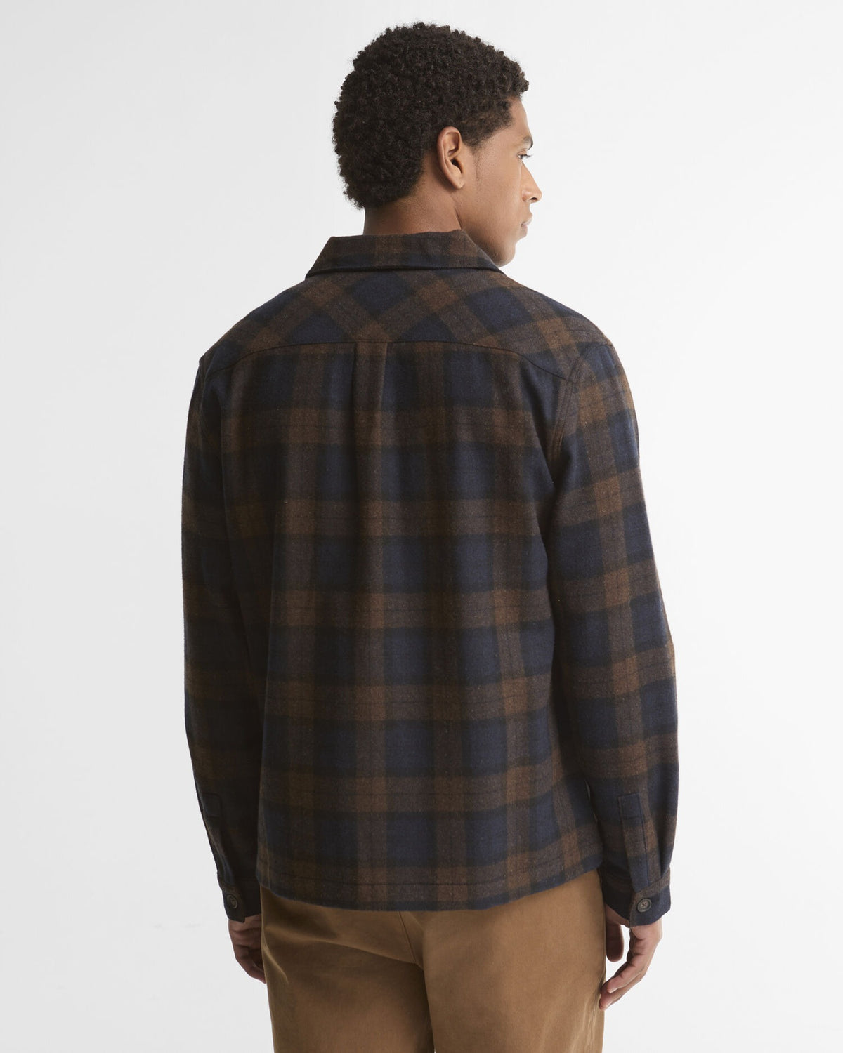 Acklington Checked Overshirt - Navy