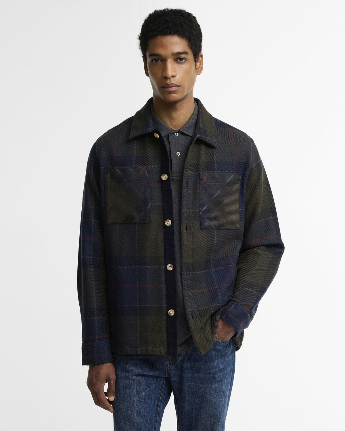 Oversized Tartan Overshirt - Shadow Classic Tartan