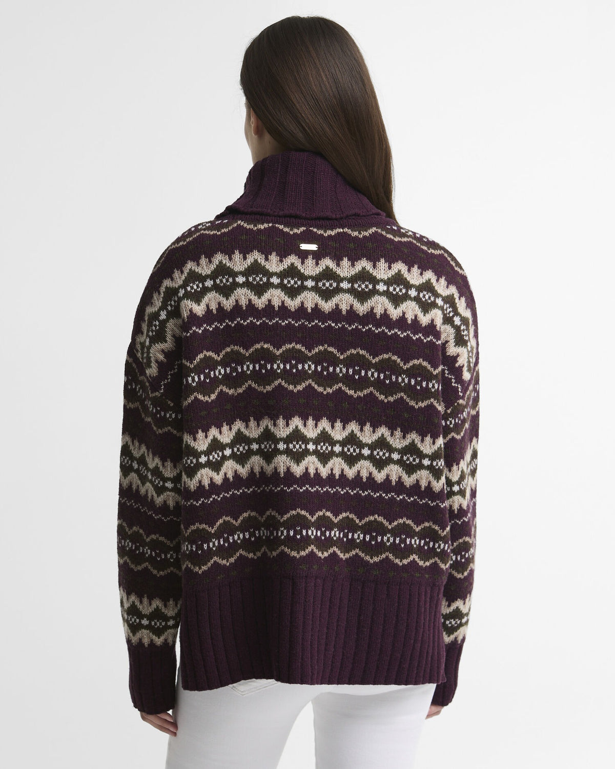Helen Fair isle Roll-Neck Jumper - Fig Multi