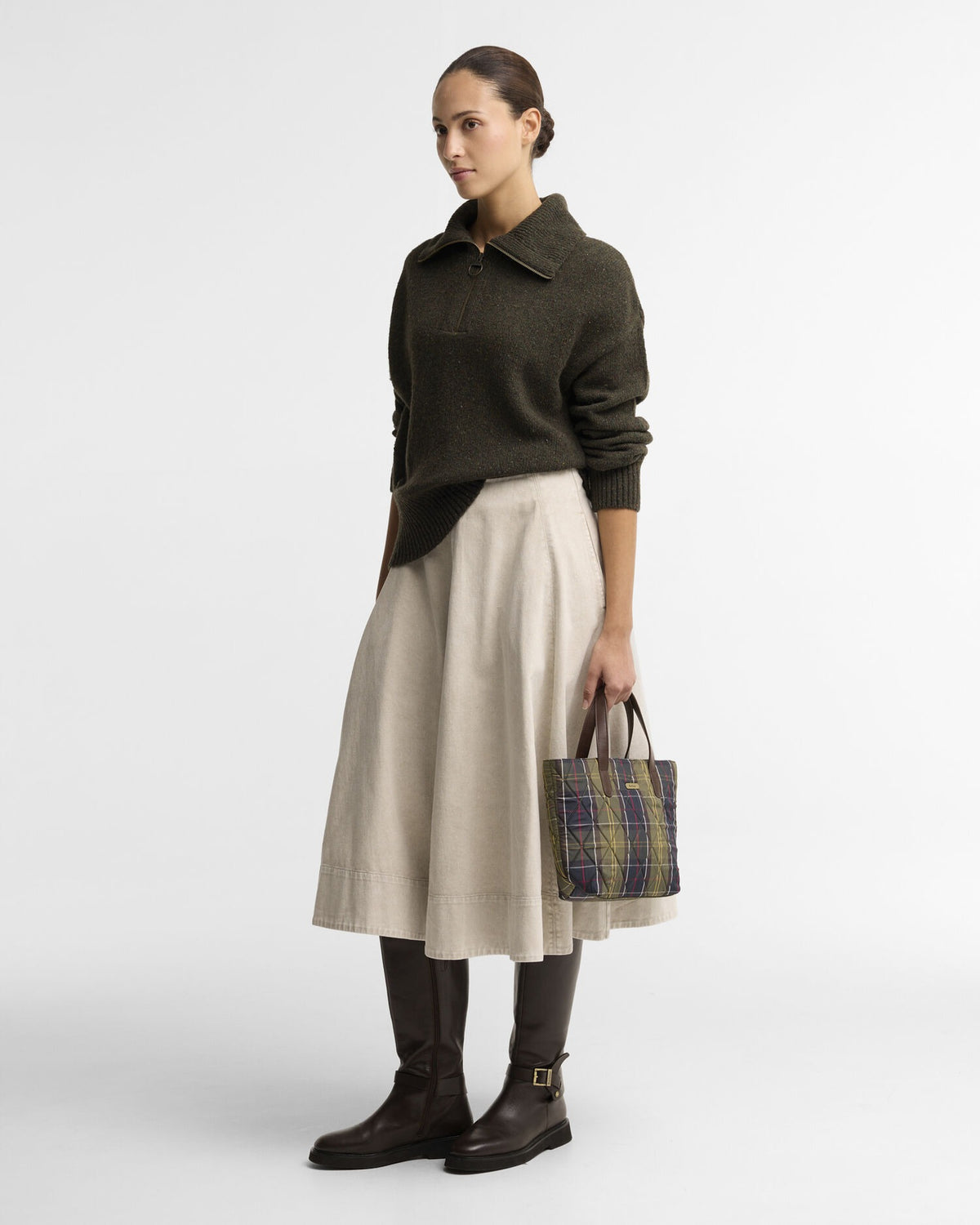 Lavensdale Quarter-Zip Jumper - Olive