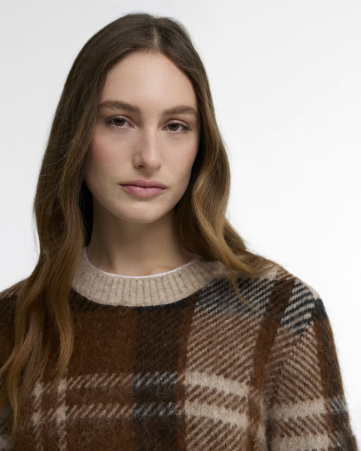 Glendyn Tartan Crew Neck Jumper - Multi