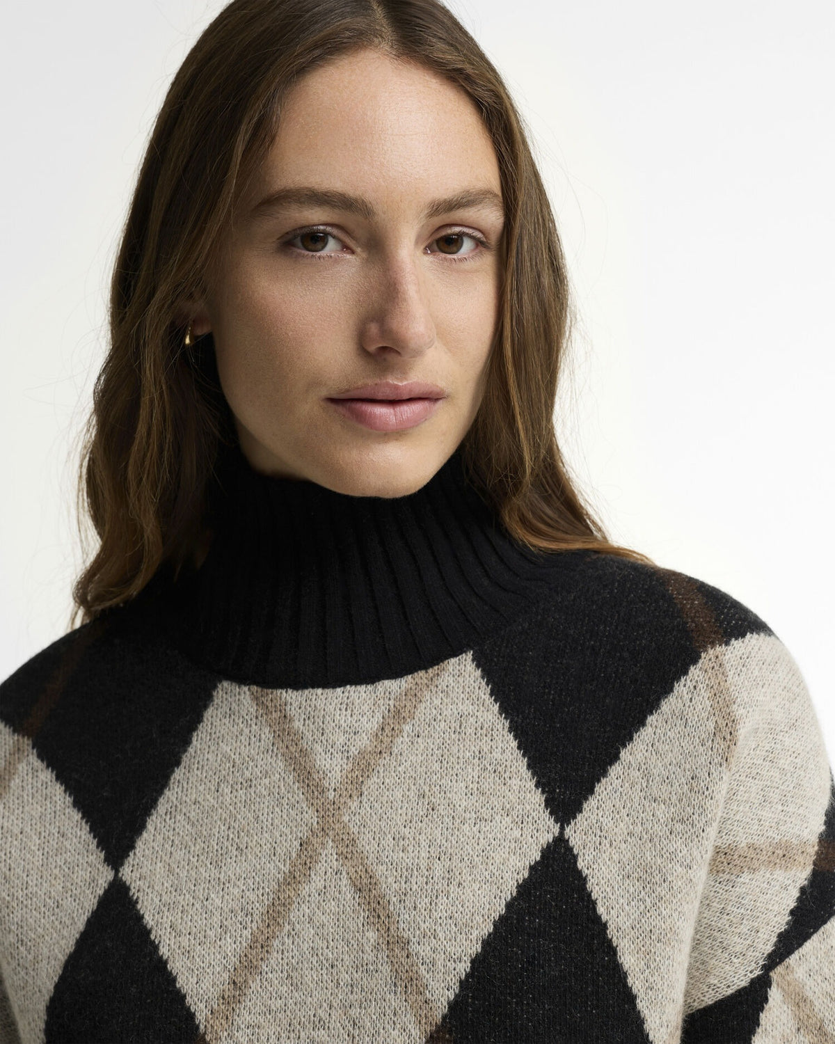 Marlow Argyle Wool Jumper - Multi