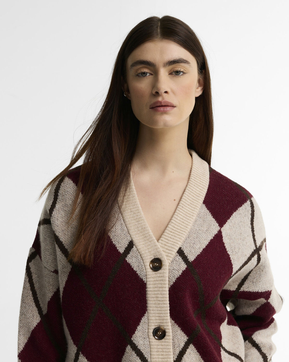 Harleigh Argyle Wool-Blend Cardigan - Multi