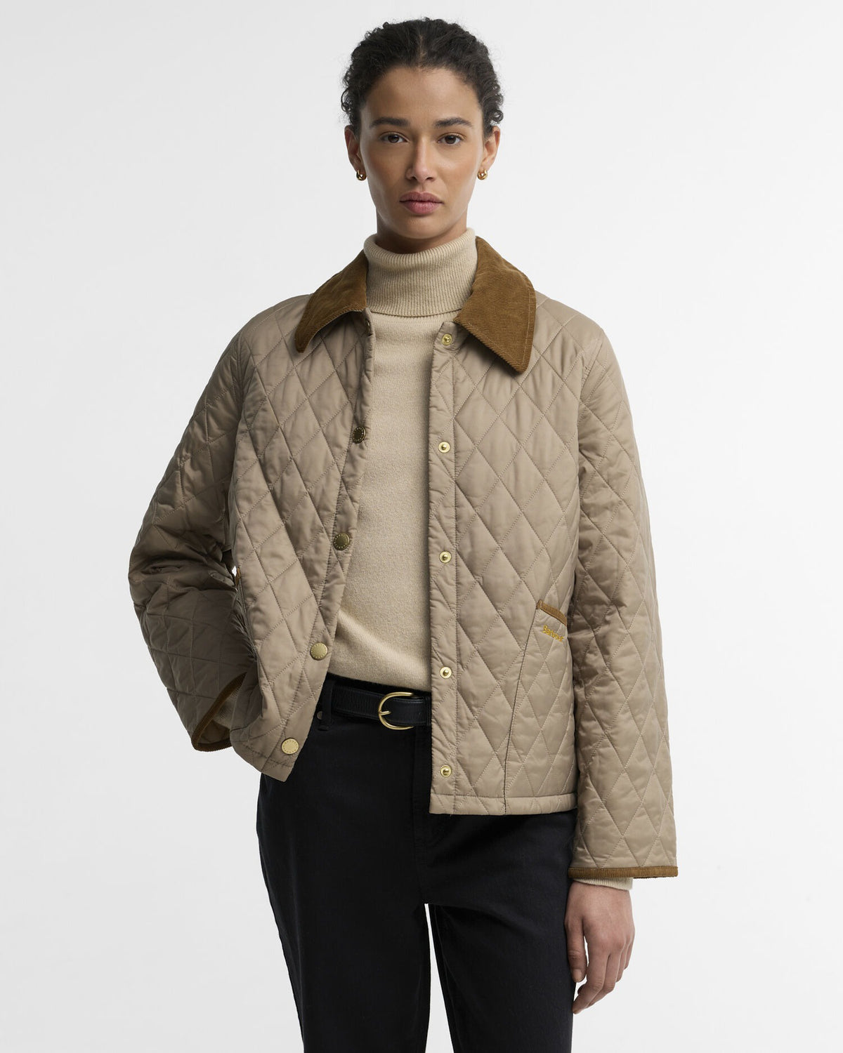 Icons Cropped Liddesdale Quilted Jacket - Light Trench/ Birchwood