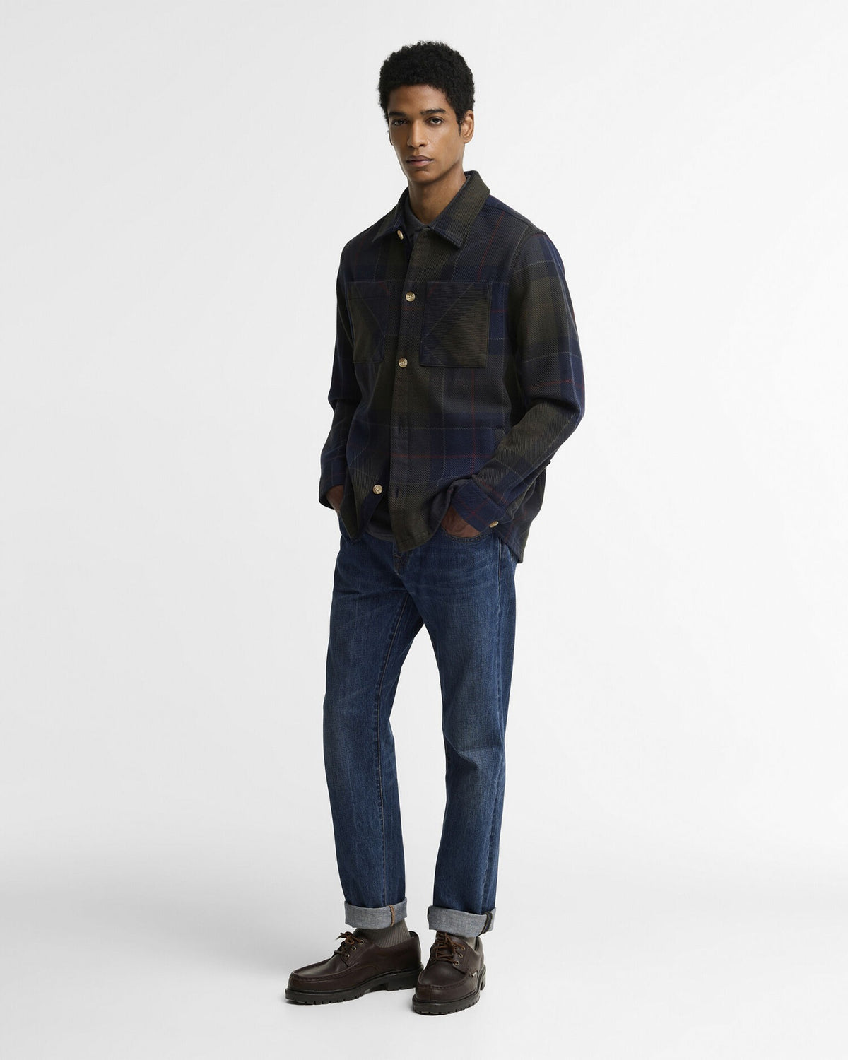 Oversized Tartan Overshirt - Shadow Classic Tartan
