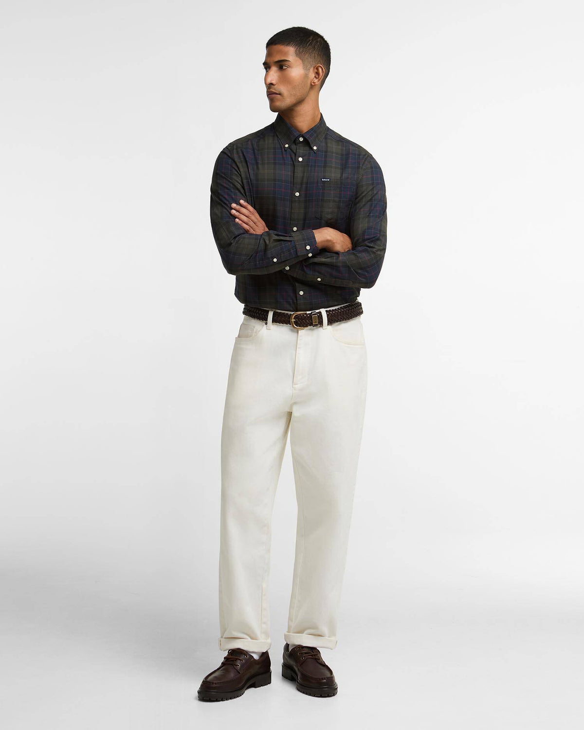 Wetheram Tailored Long-Sleeved Shirt - Shadow Classic Tartan