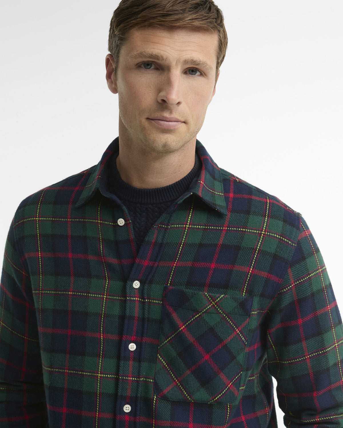 Darnick Authentic-Fit Long-Sleeved Shirt - Navy