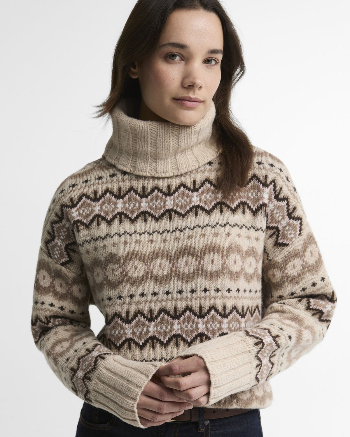 Helen Fair isle Roll-Neck Jumper Birch Multi