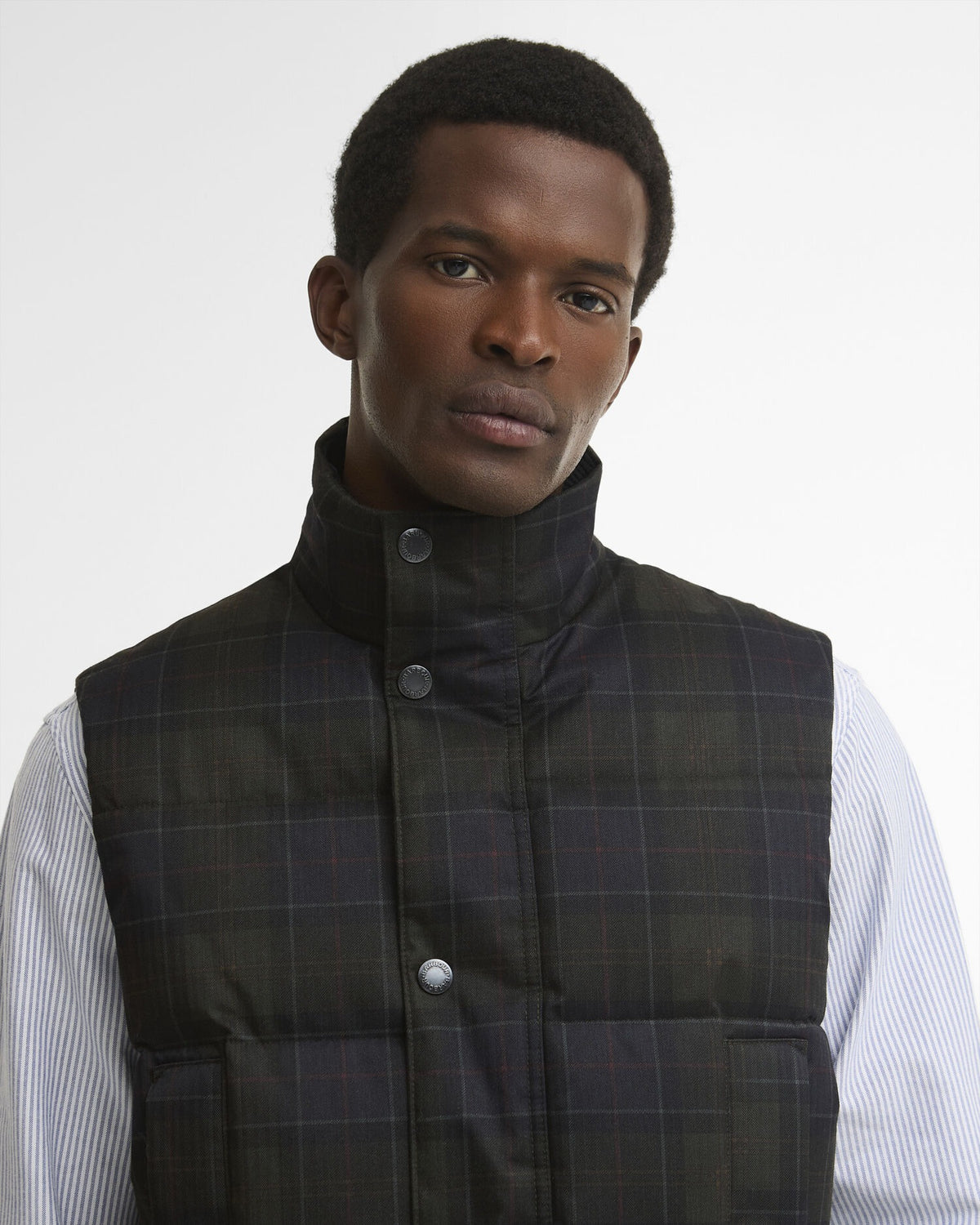 Lonnen Tartan Puffer Gilet - Shadow Classic Tartan