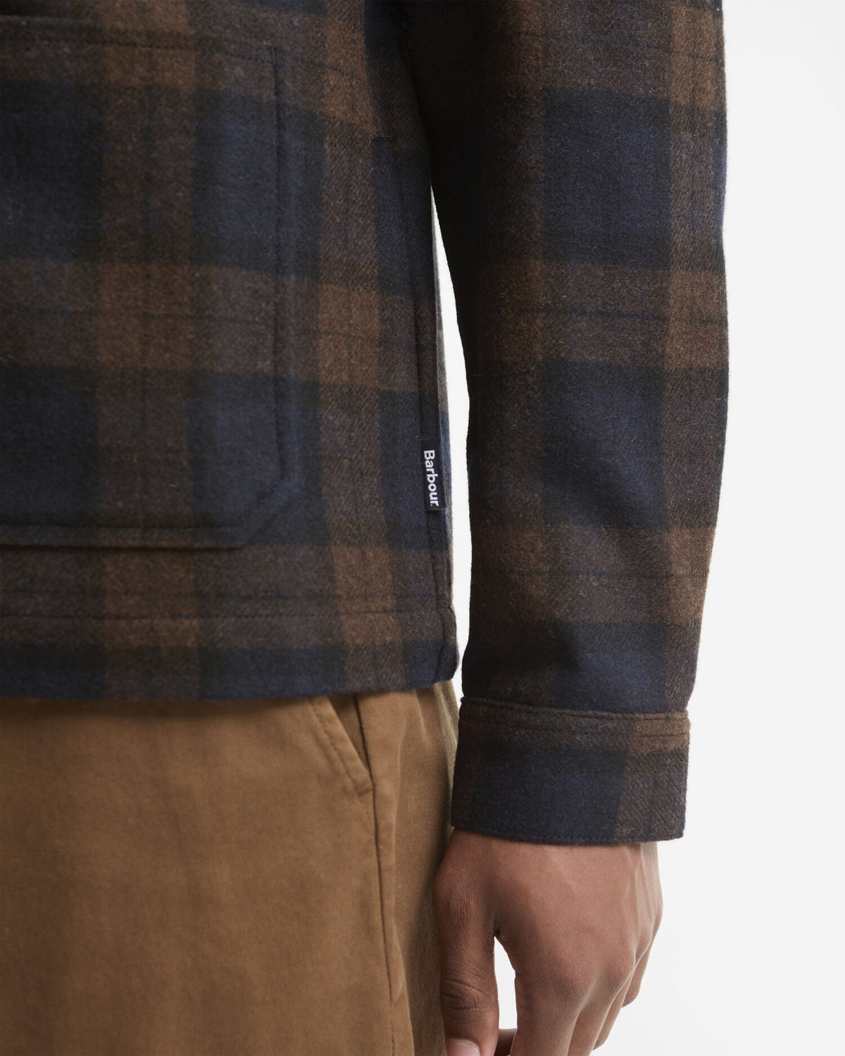 Acklington Checked Overshirt - Navy