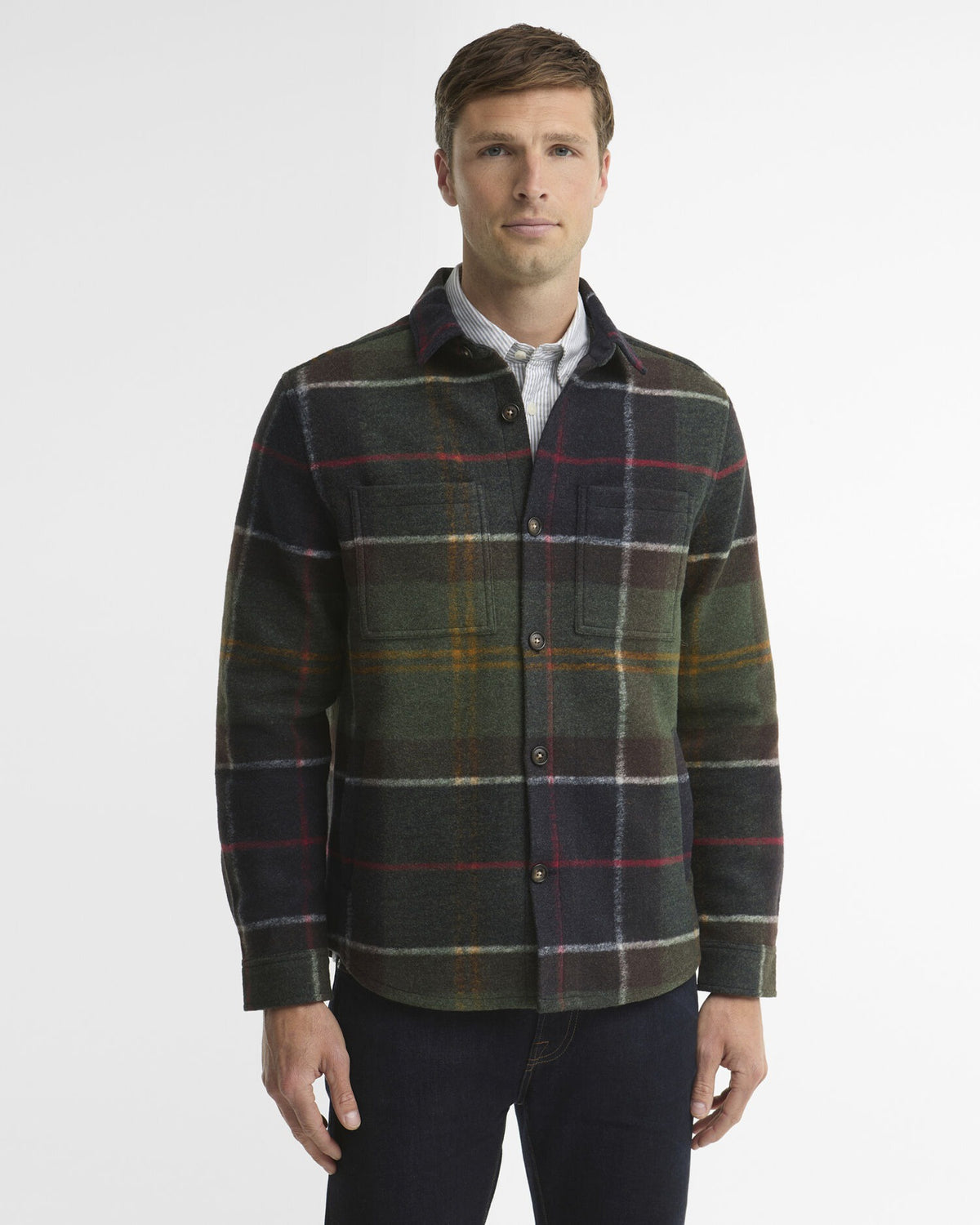 Woodlane Brushed Check Overshirt - Classic Tartan
