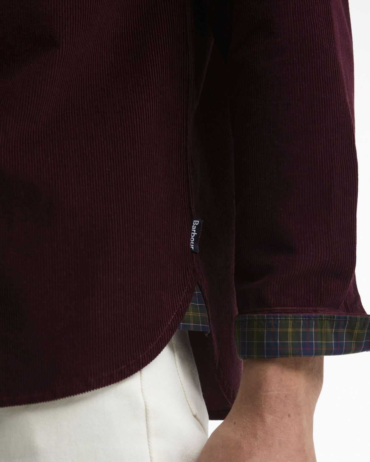 Cord Authentic-Fit Long-Sleeved Shirt - Burgundy