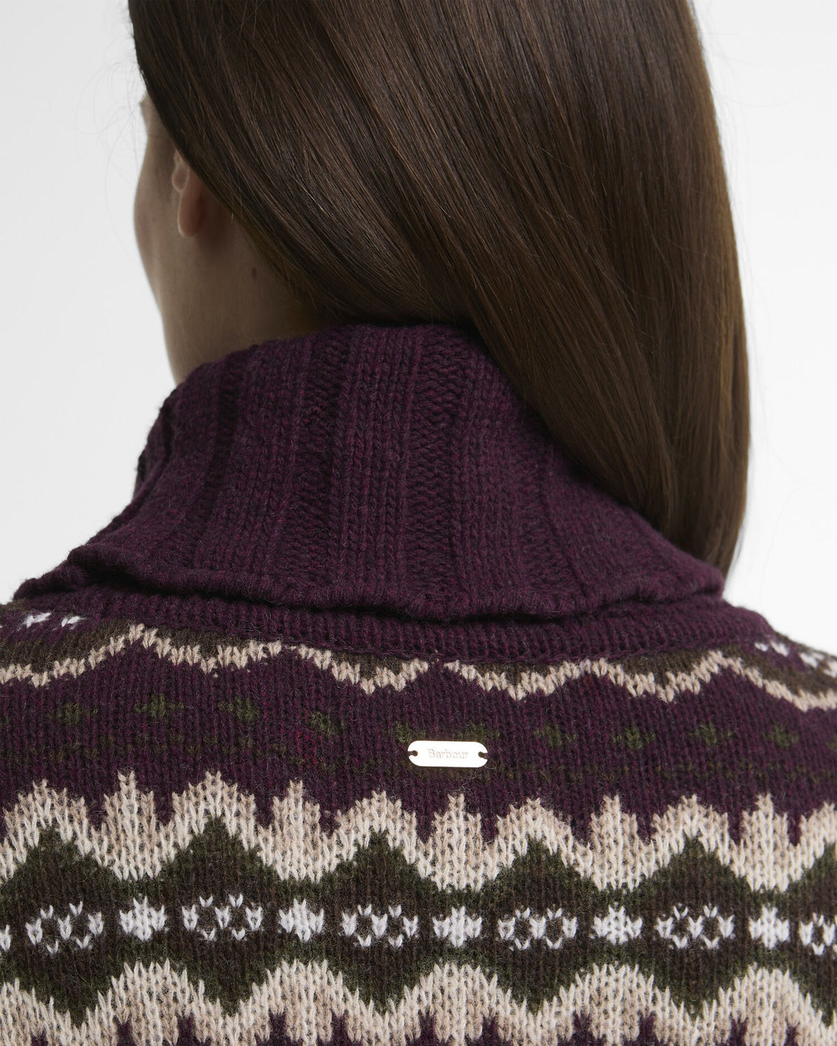 Helen Fair isle Roll-Neck Jumper - Fig Multi