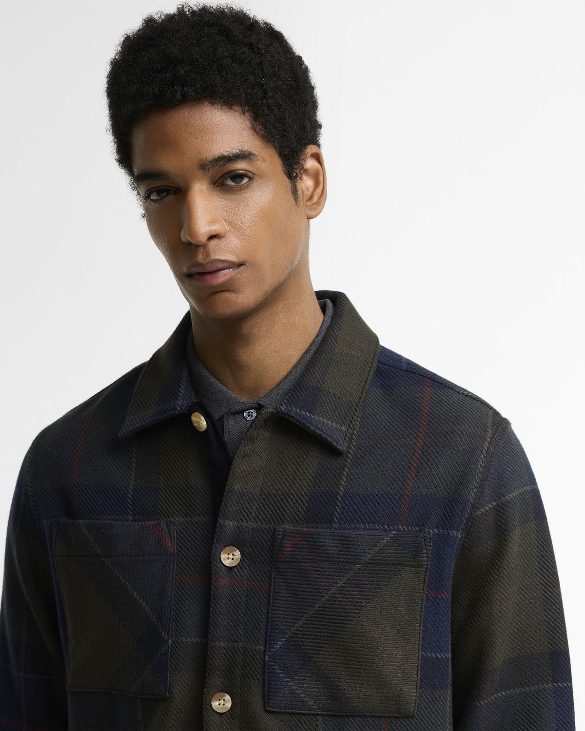 Oversized Tartan Overshirt - Shadow Classic Tartan