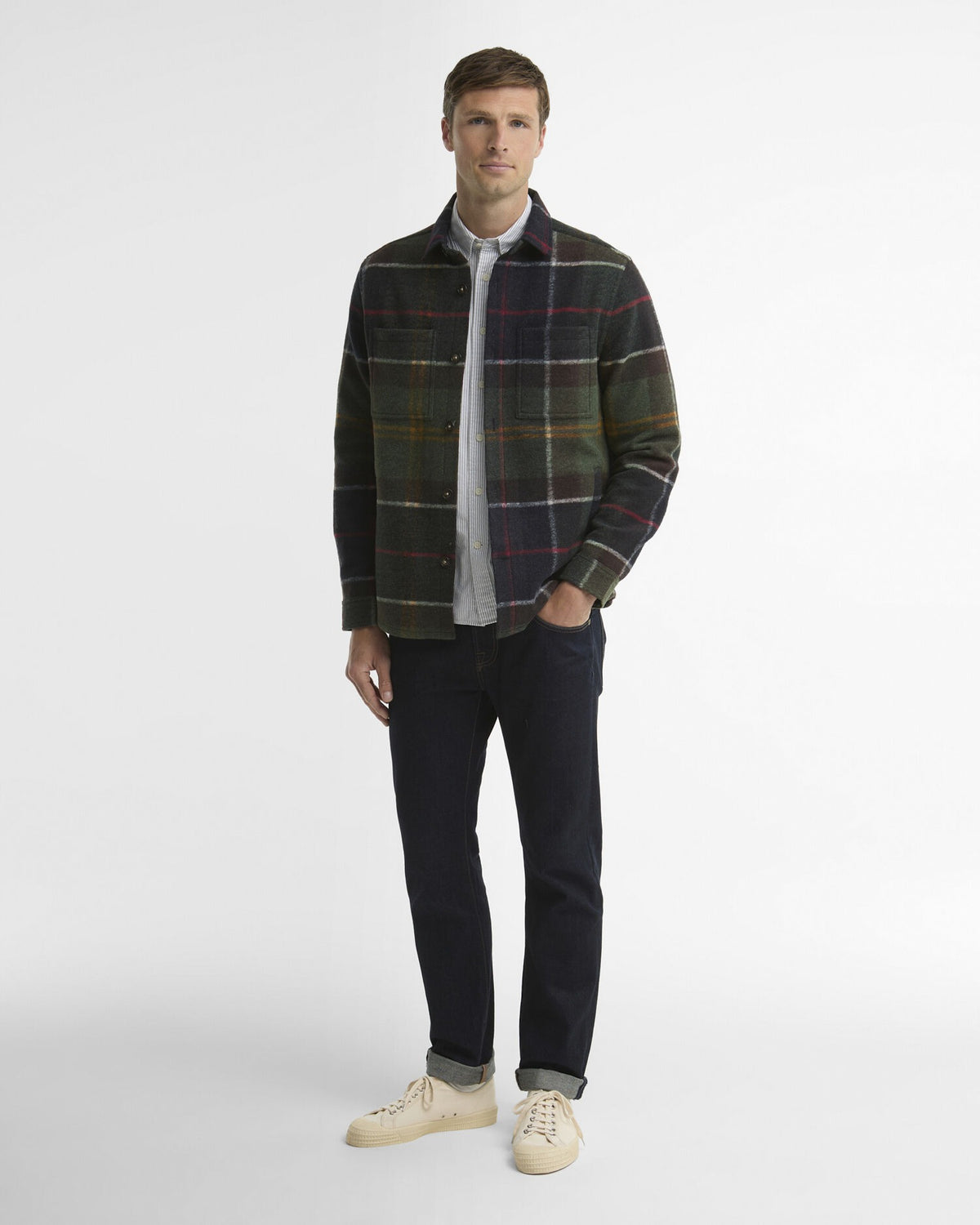 Woodlane Brushed Check Overshirt - Classic Tartan