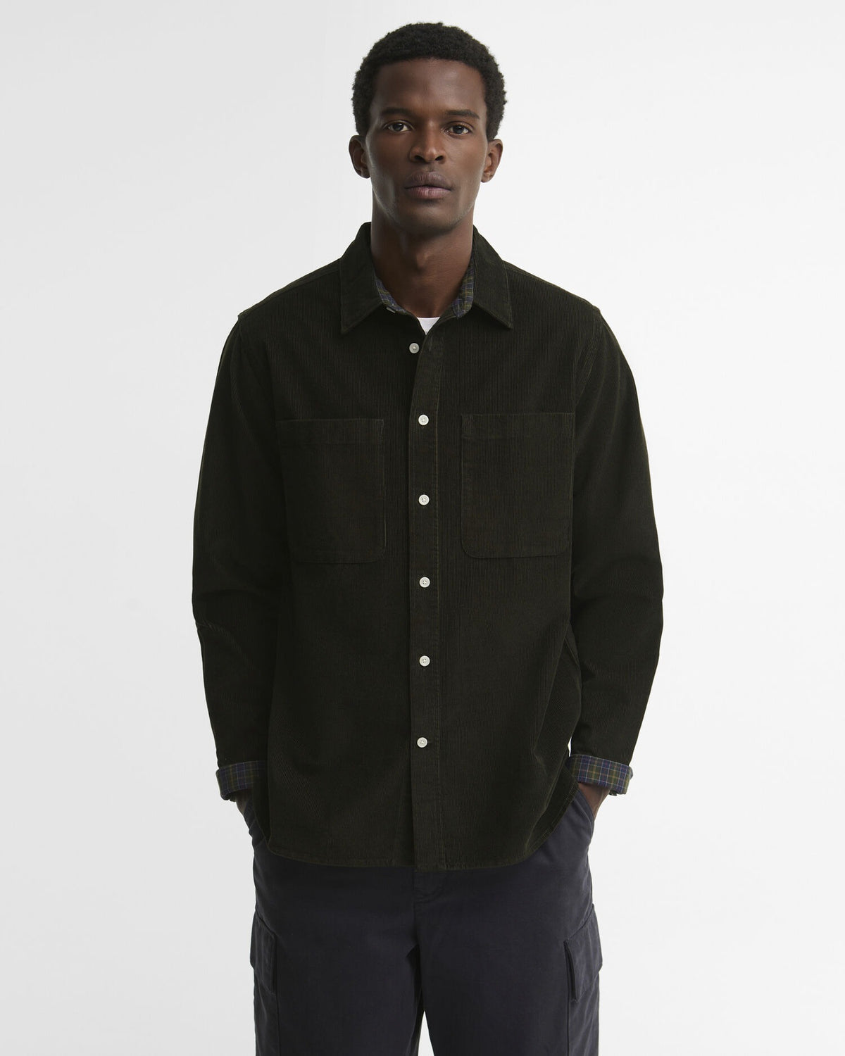 Cord Authentic-Fit Long-Sleeved Shirt - Sage