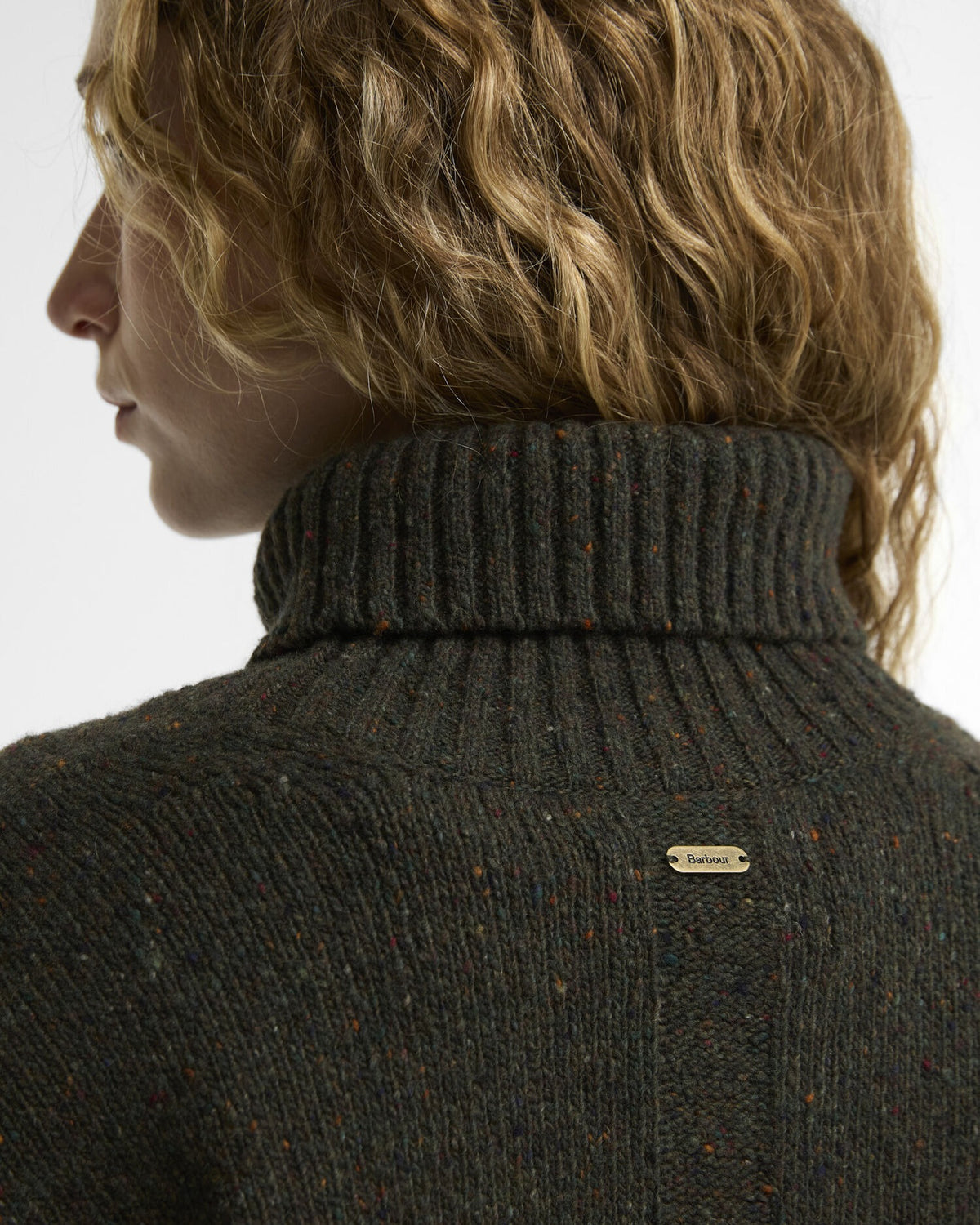 Stanford Fleck Rollneck Wool Jumper - Olive