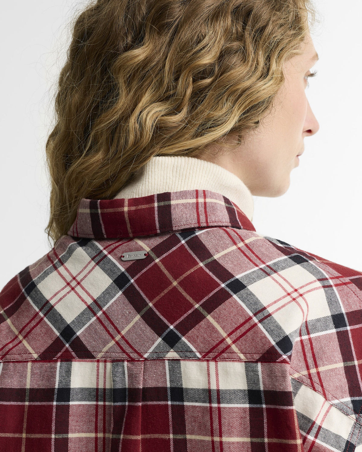 Elishaw Relaxed Long-Sleeved Shirt - Lt Cardinal Tartan