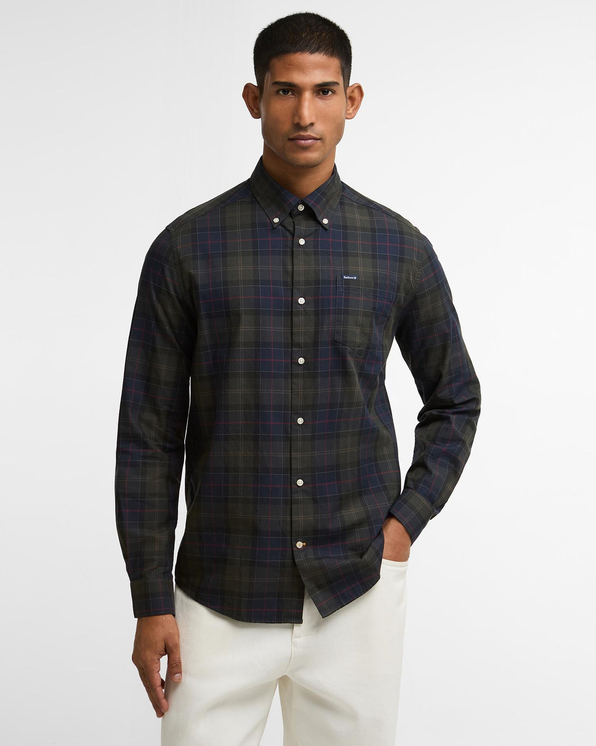 Wetheram Tailored Long-Sleeved Shirt - Shadow Classic Tartan
