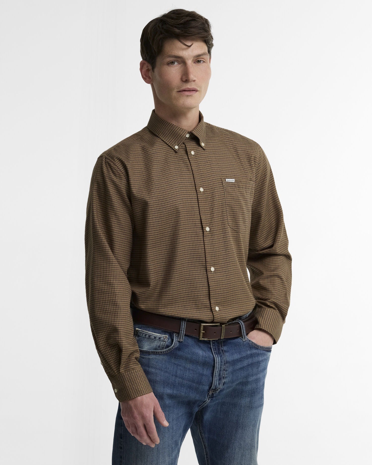 Barnard Thermo Weave Regular-Fit Shirt - Olive