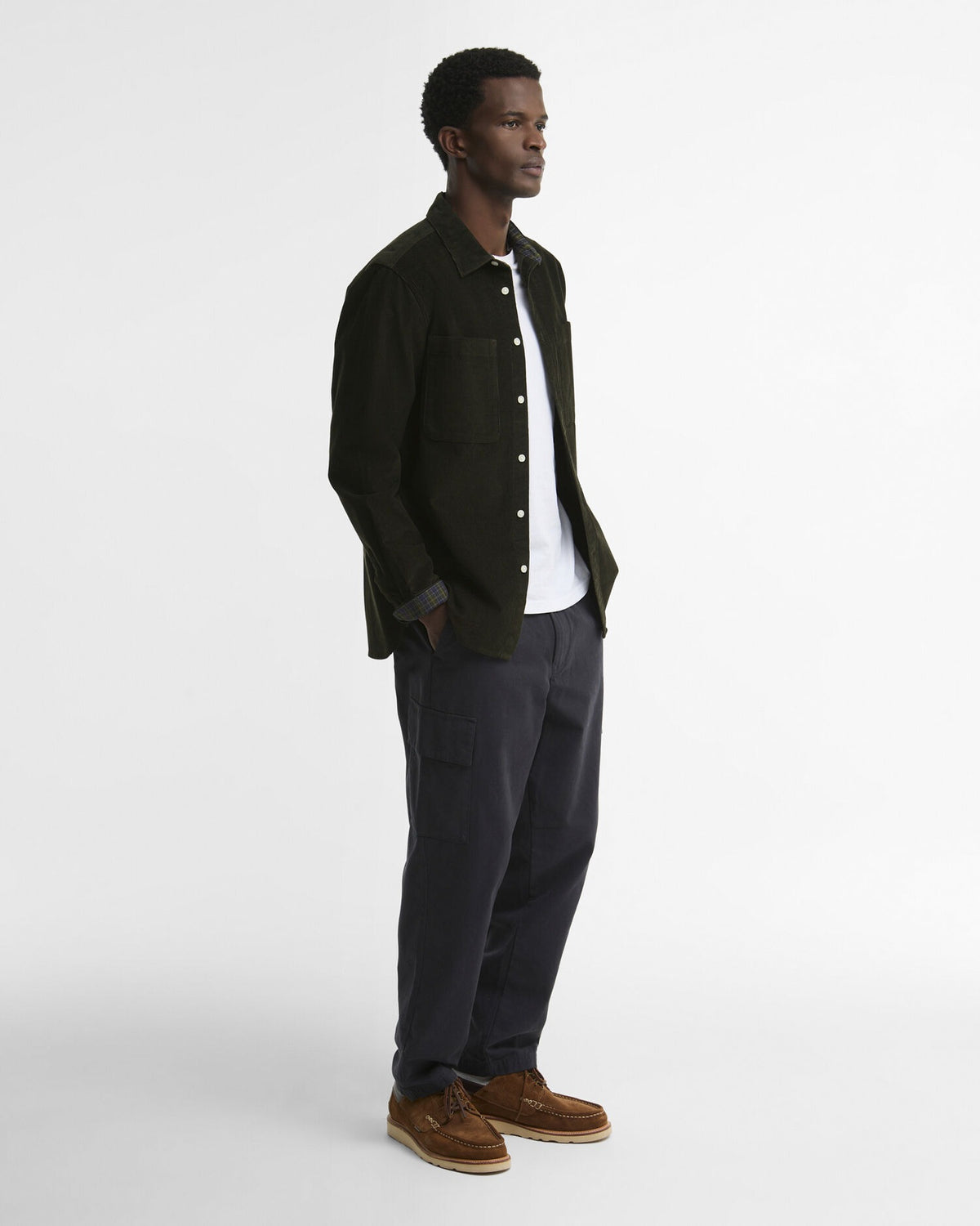 Cord Authentic-Fit Long-Sleeved Shirt - Sage