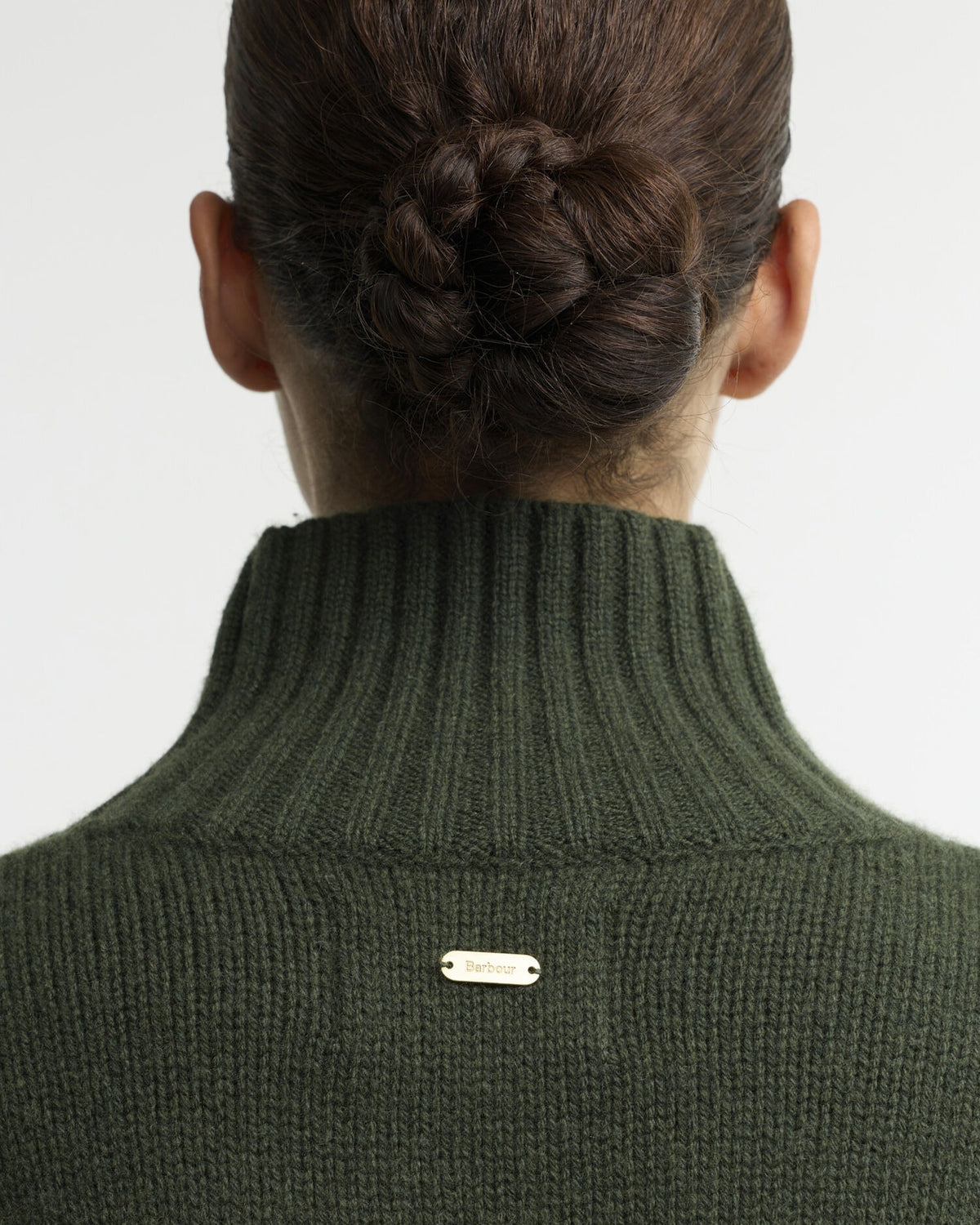 Woodhouse Cashmere-Blend Funnel Neck Jumper - Olive