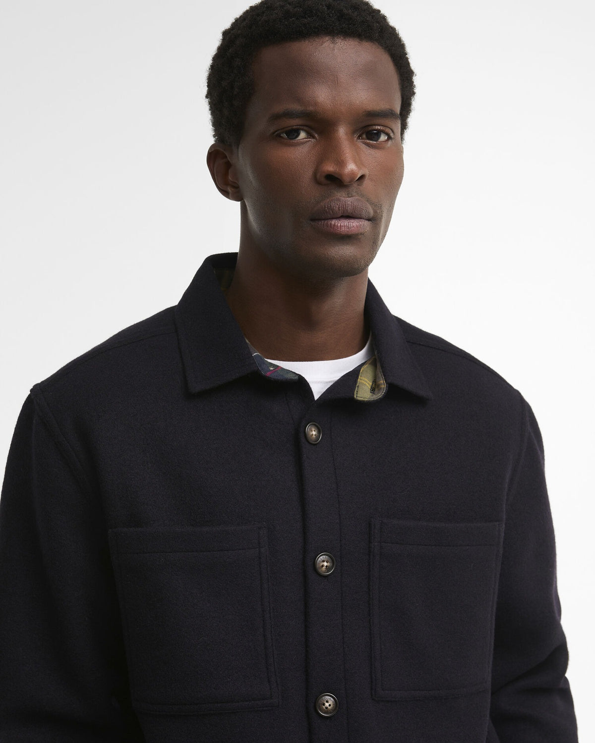 Marltown Tailored Wool-Blend Overshirt - Navy Marl