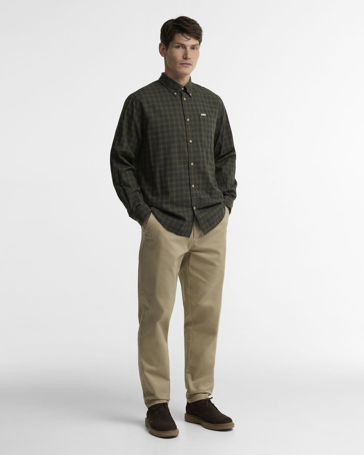 Bank Regular Long-Sleeved Shirt - Olive
