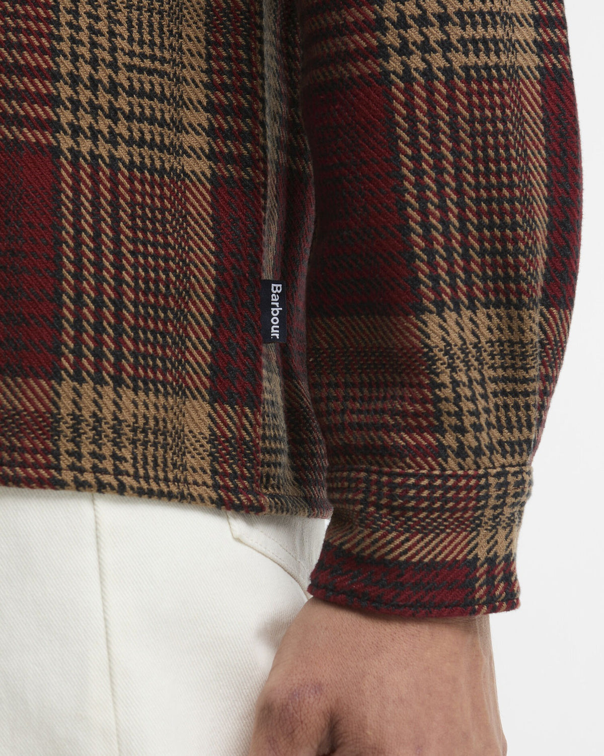 Millom Relaxed Houndstooth Shirt - Red