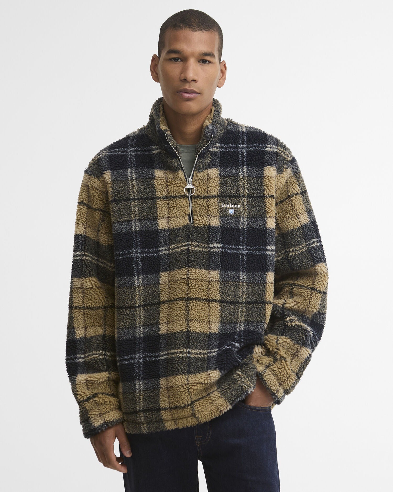 Tartan Half-Zip Fleece - Birchwood Dress Tartan