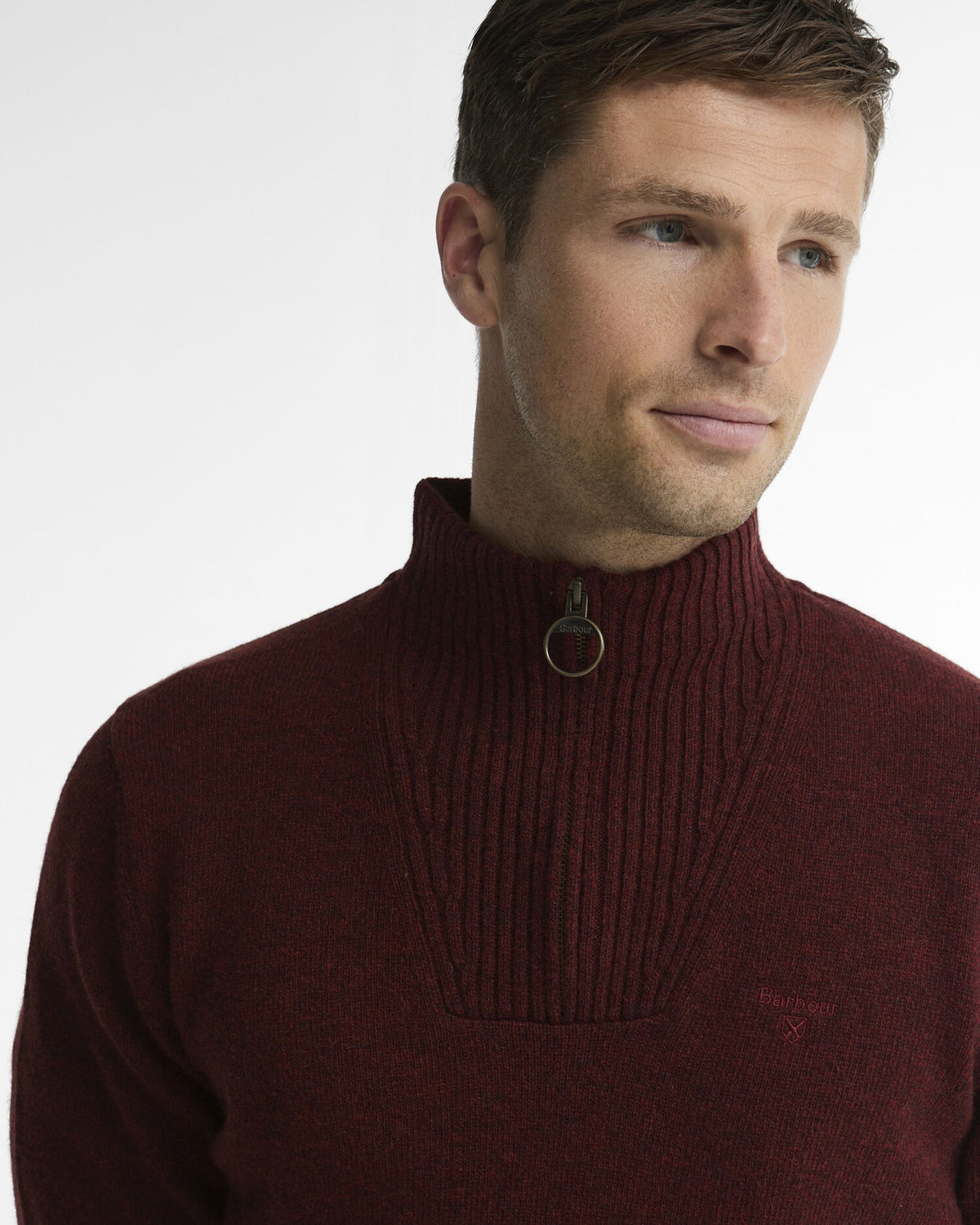 Essential Quarter-Zip Jumper - Russet