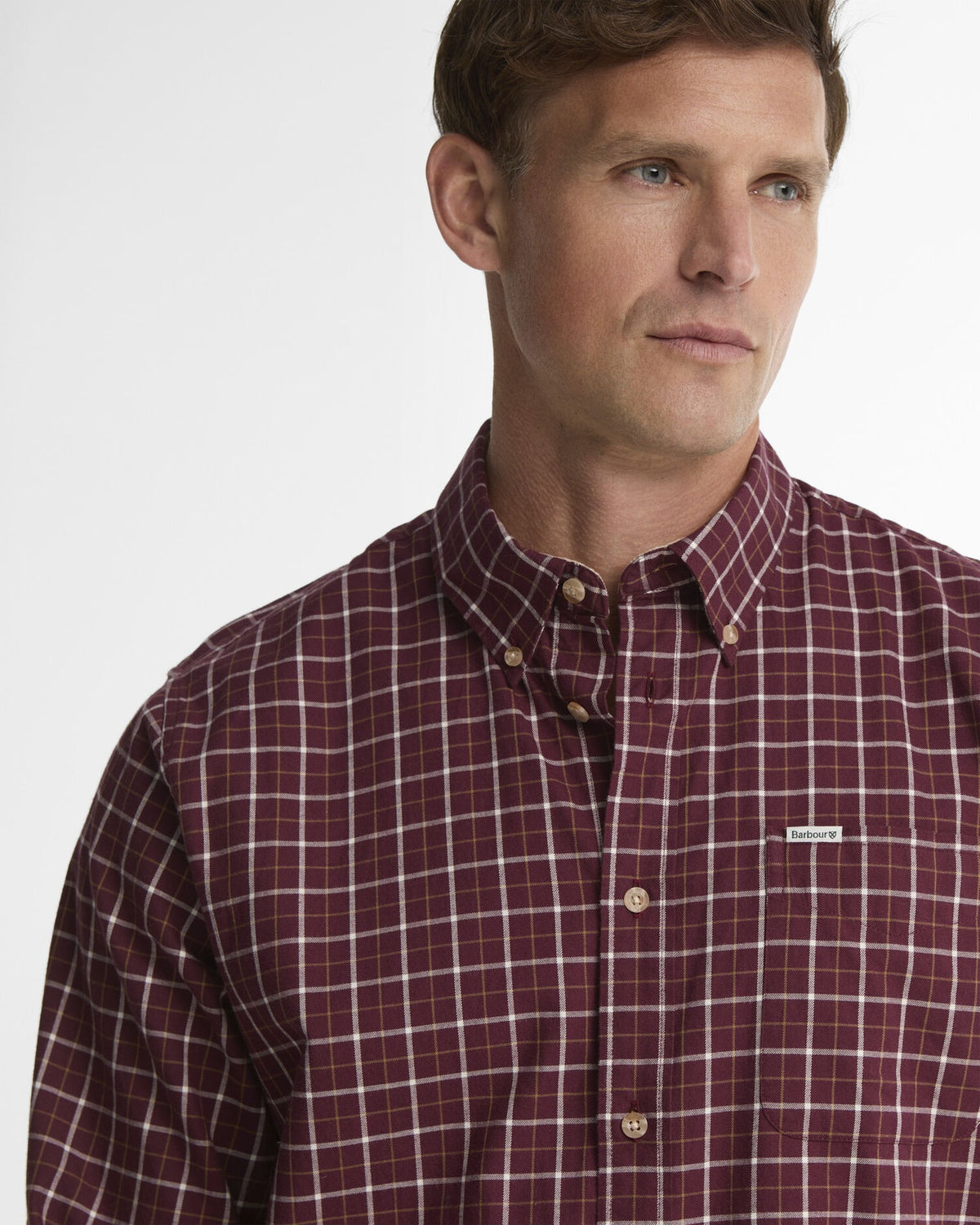 Bank Regular Long-Sleeved Shirt - Dark Bordeaux