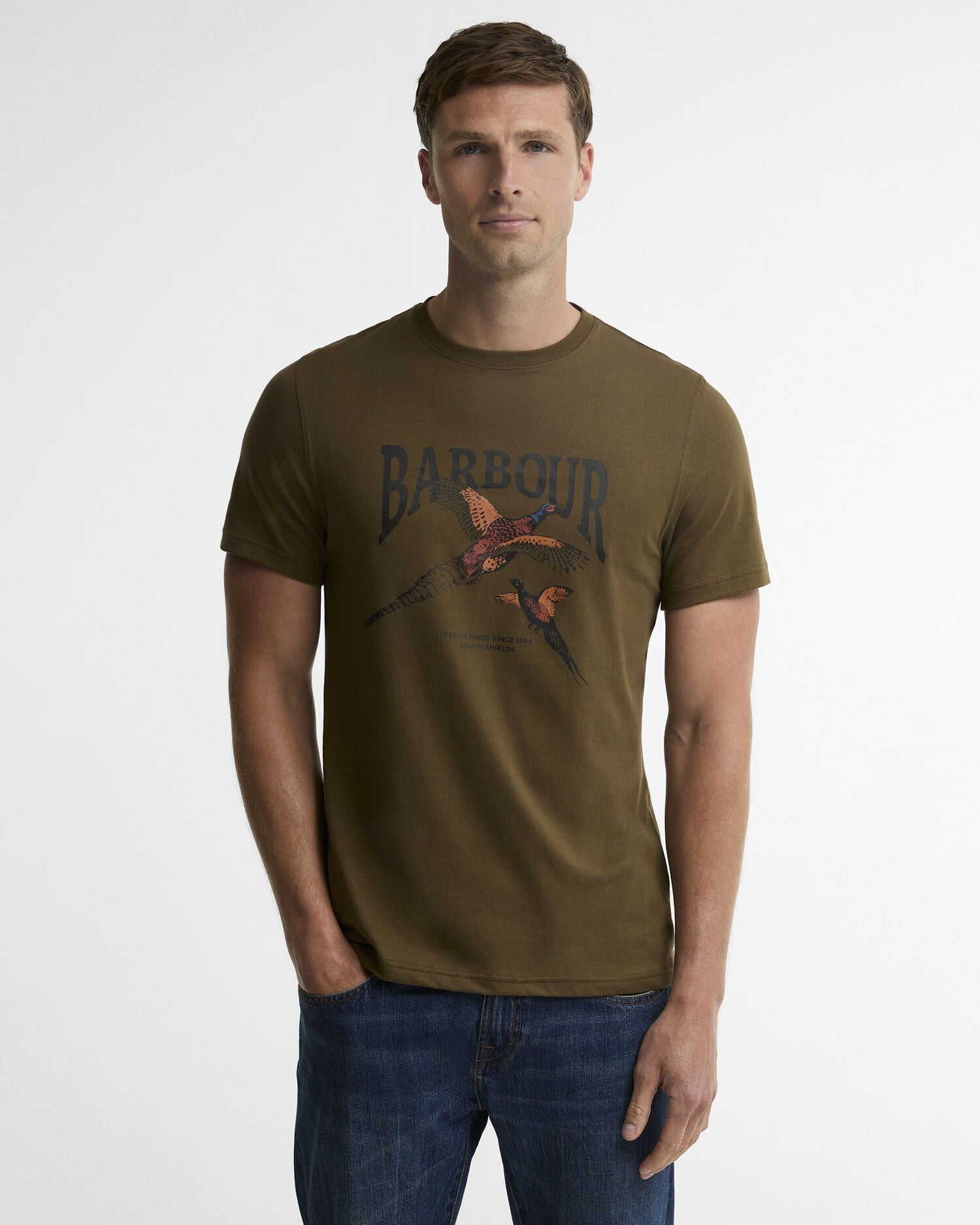 Pheasant Graphic Tailored T-Shirt - Beech