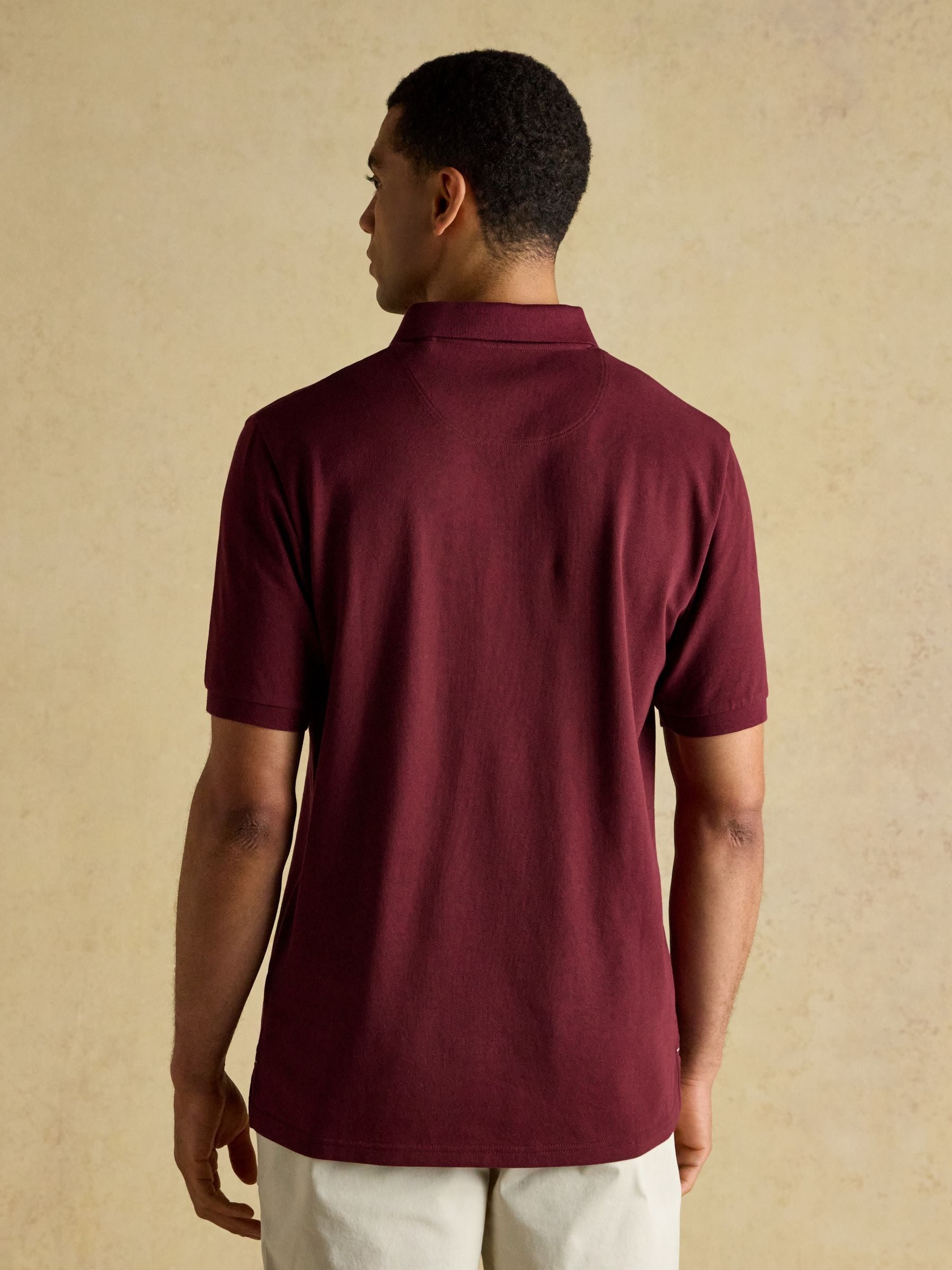 Woody Burgundy Cotton Pique Polo Shirt