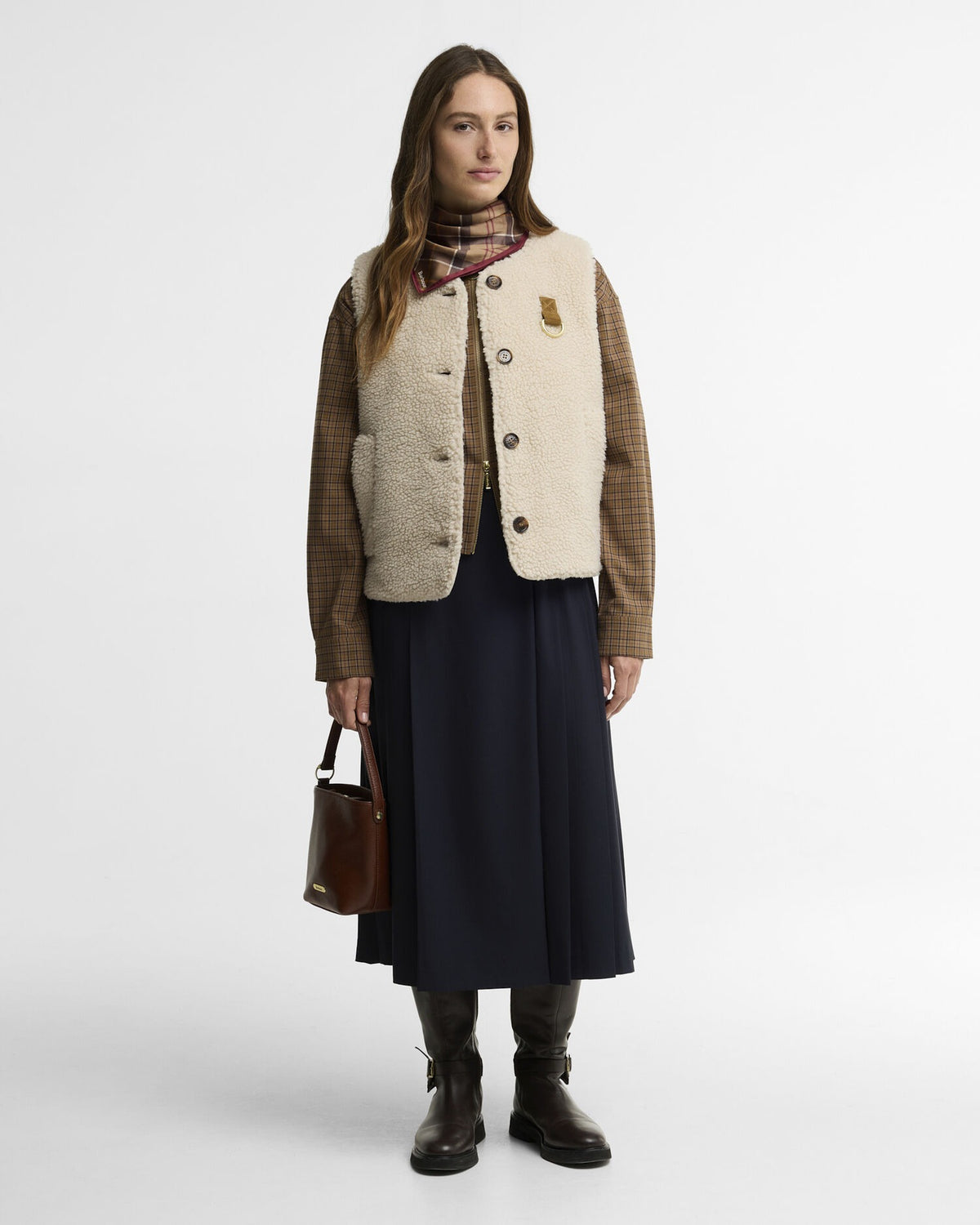 Bowes Fleece Gilet - Ecru