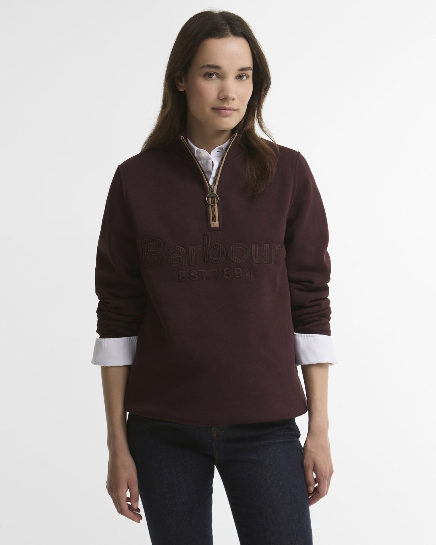 Cynthia Quarter-Zip Jumper - Fig