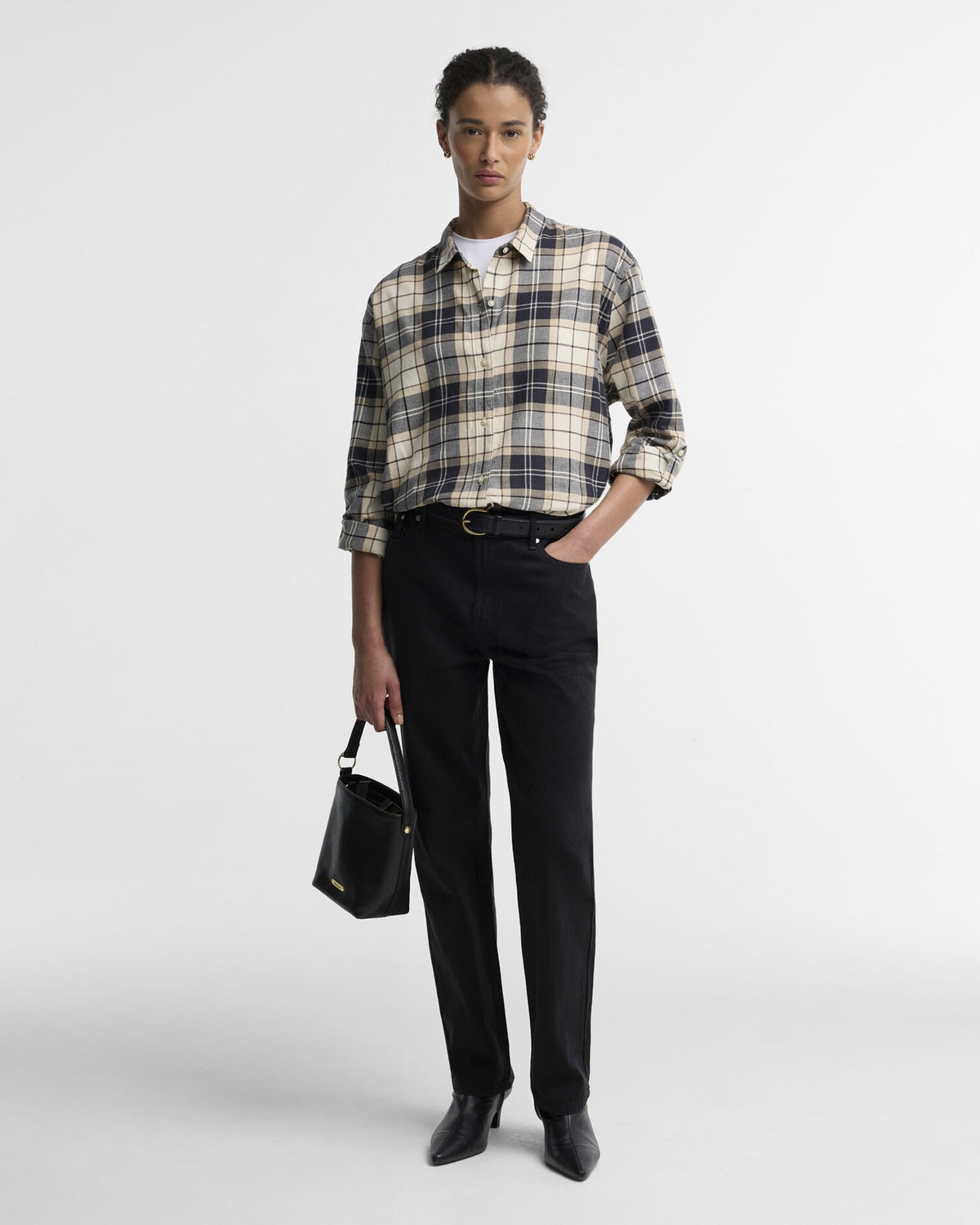 Elishaw Relaxed Long-Sleeved Shirt - Lt Birchwood Tartan