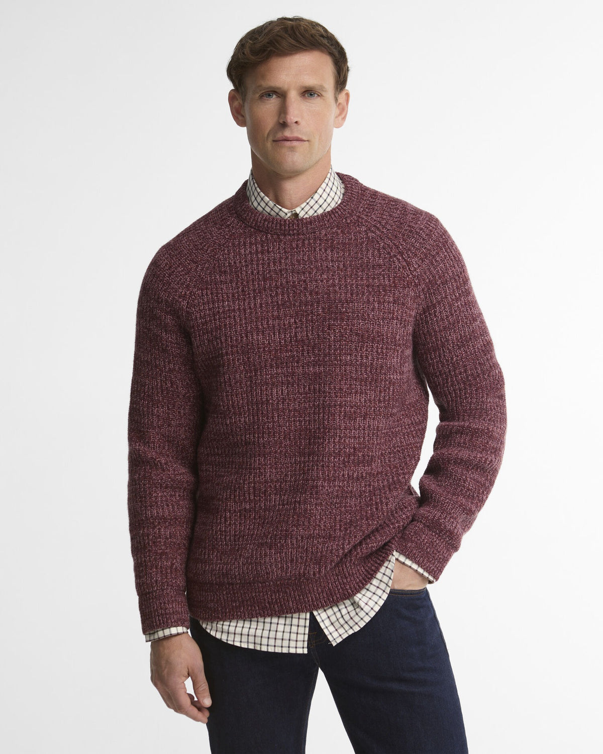 Horseford Crew Neck Jumper - Mauve