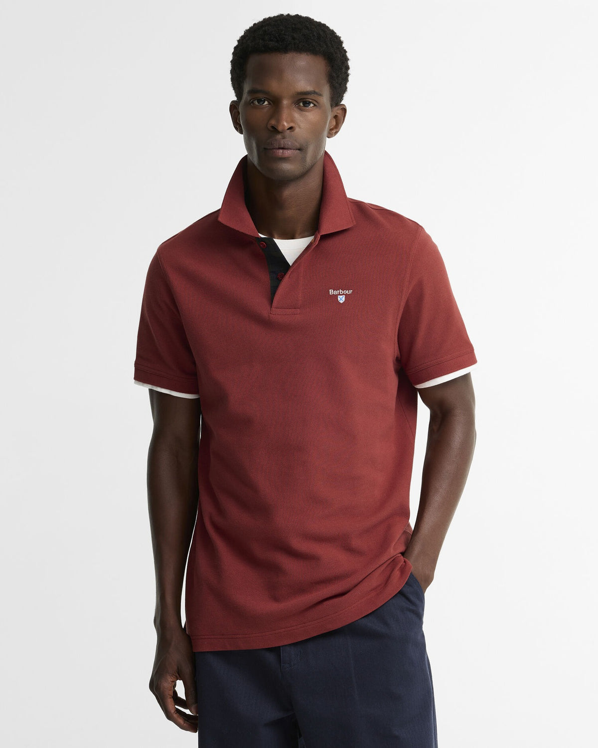 Tartan Pique Polo Shirt - Russet