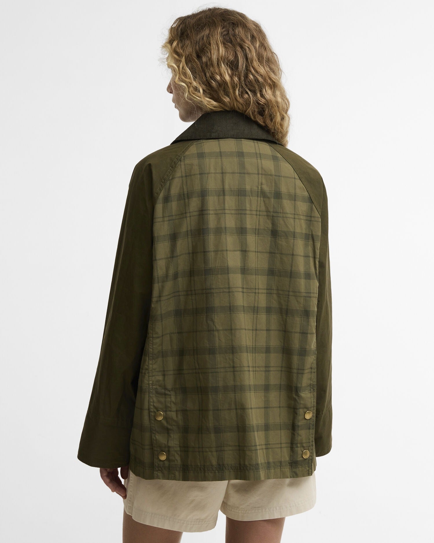 Modern Tartan Beadnell Casual Jacket - Dusky Green Tartan/Highland Olive