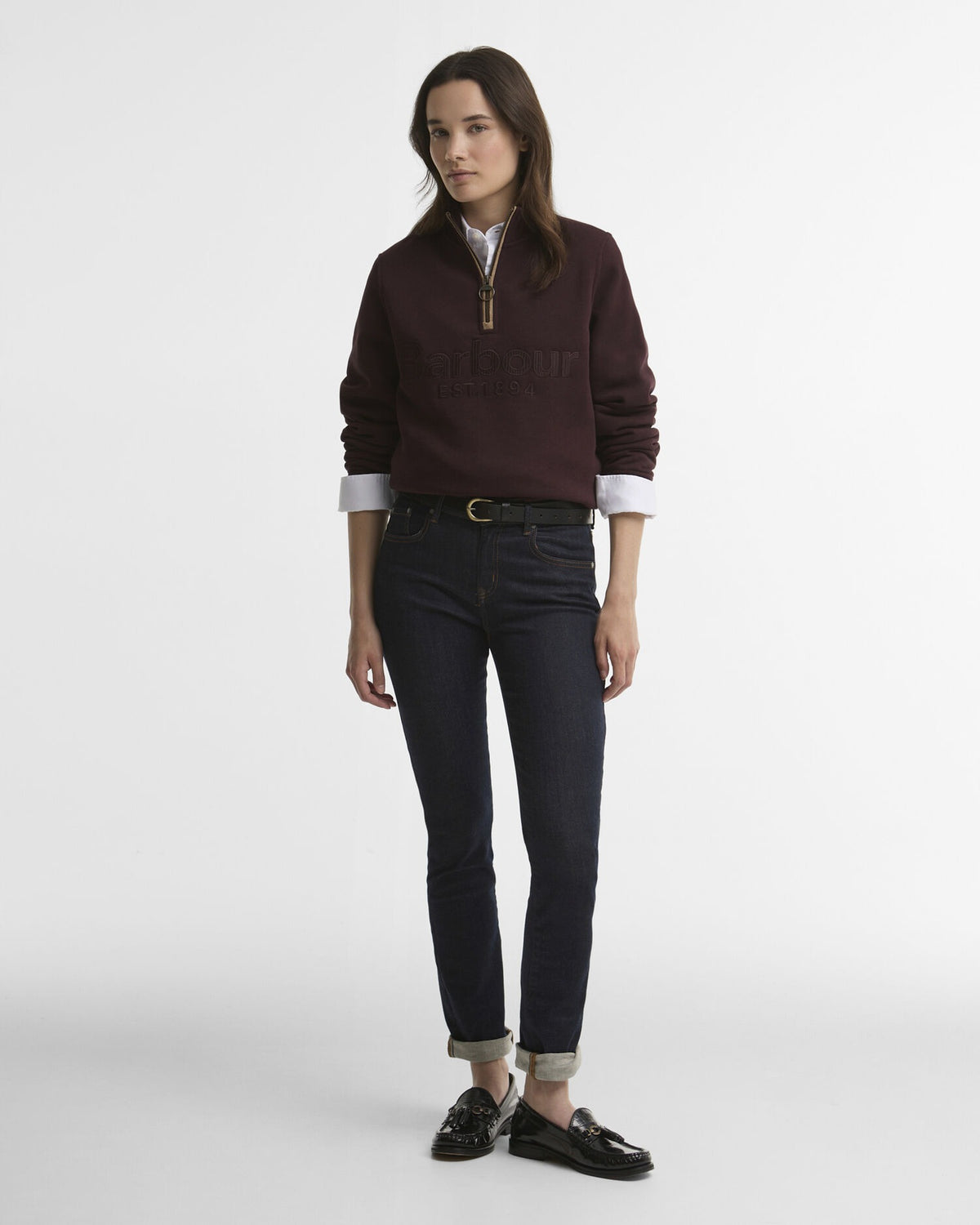 Cynthia Quarter-Zip Jumper - Fig