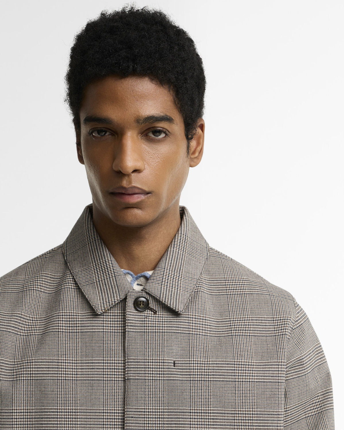 Modern Short Lorden Showerproof Mac - Prince Of Wales Check