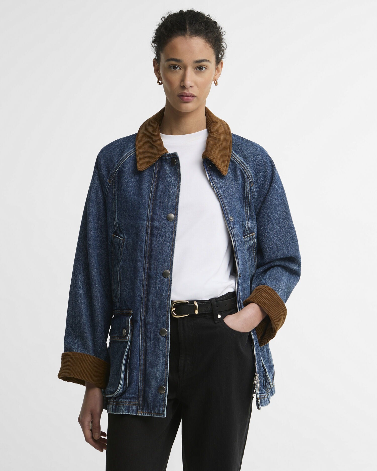 Modern Beadnell Denim Jacket - Mid Blue Denim/Classic