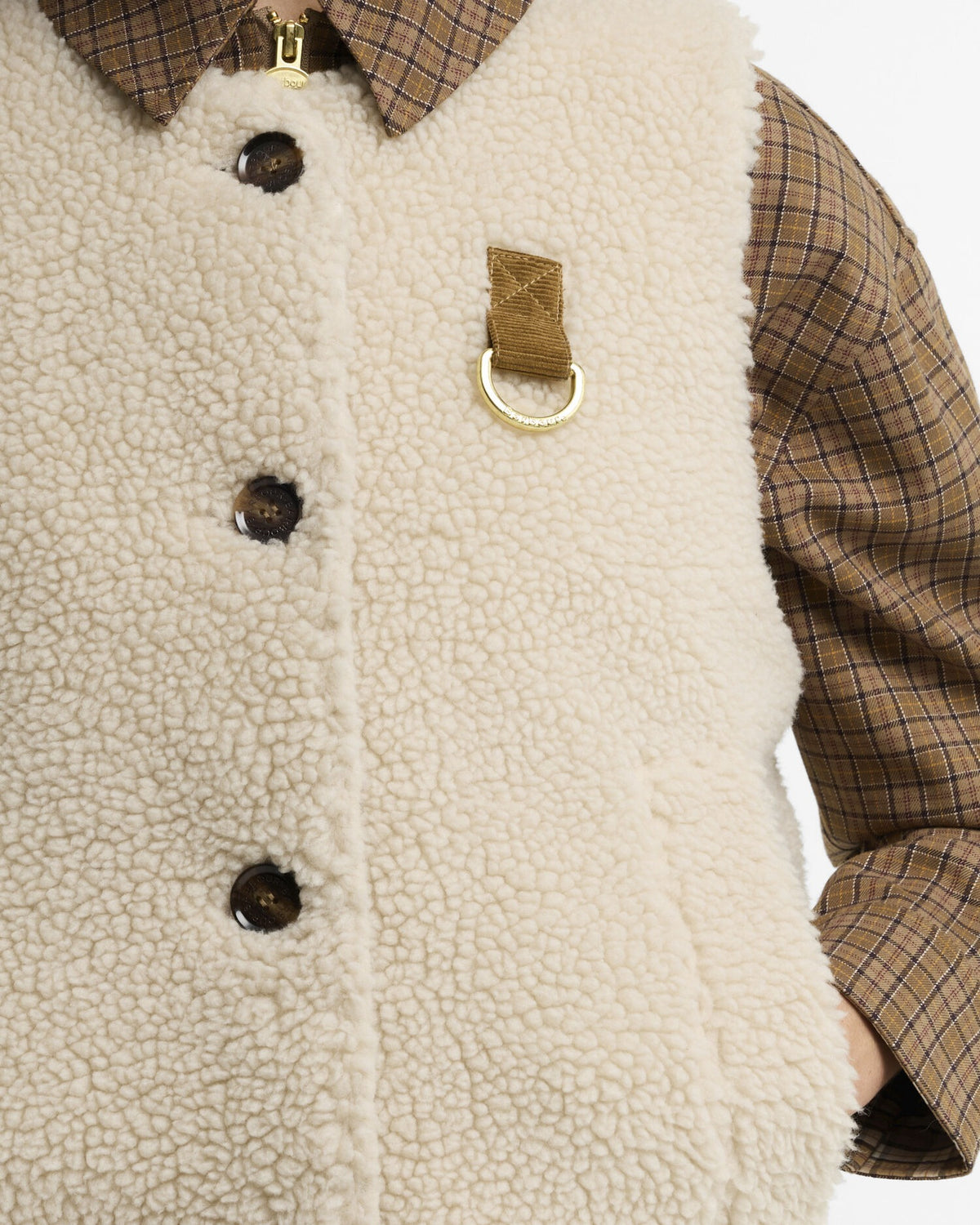 Bowes Fleece Gilet - Ecru