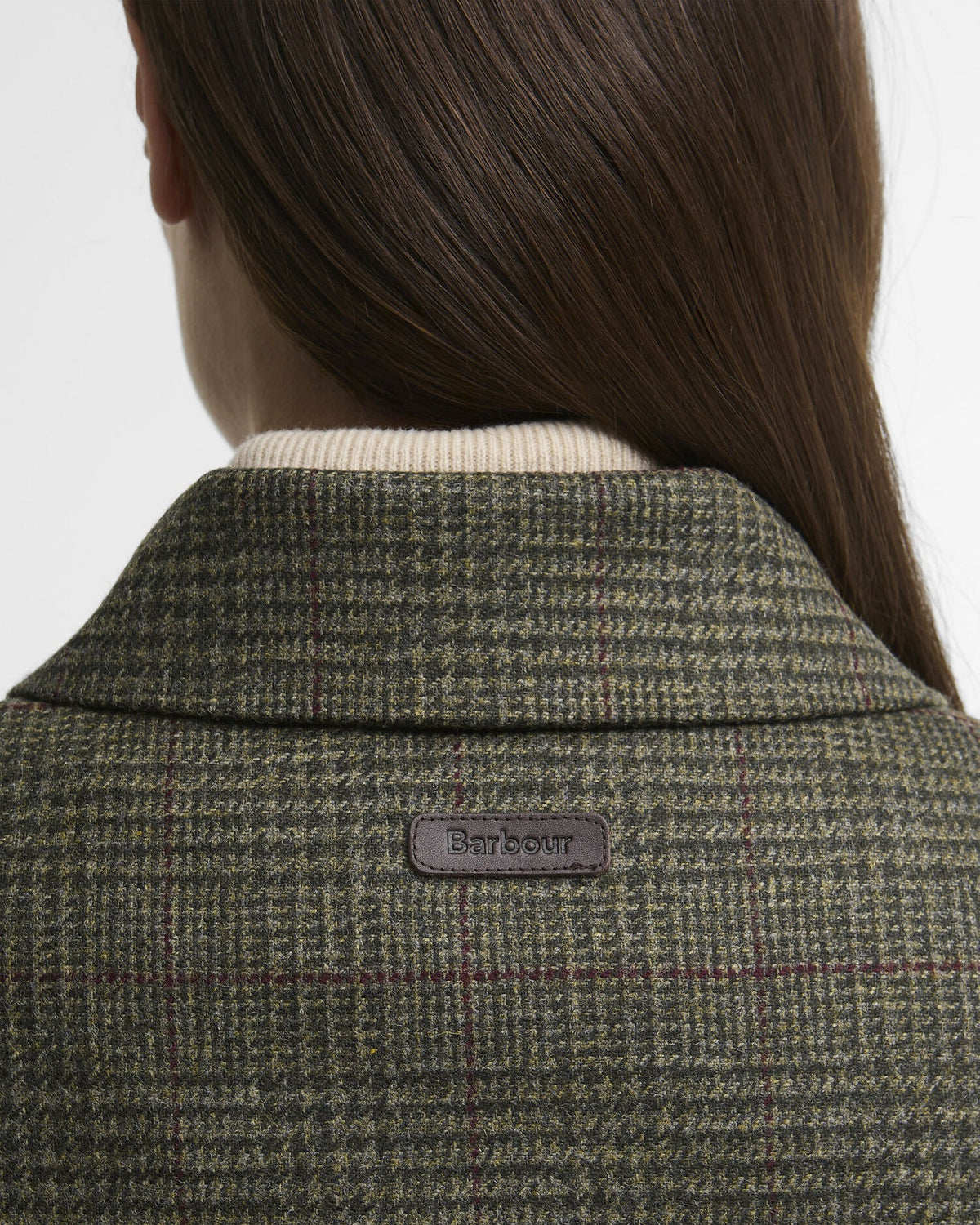 Joyce Wool Gilet - Olive Price Of Wales Check